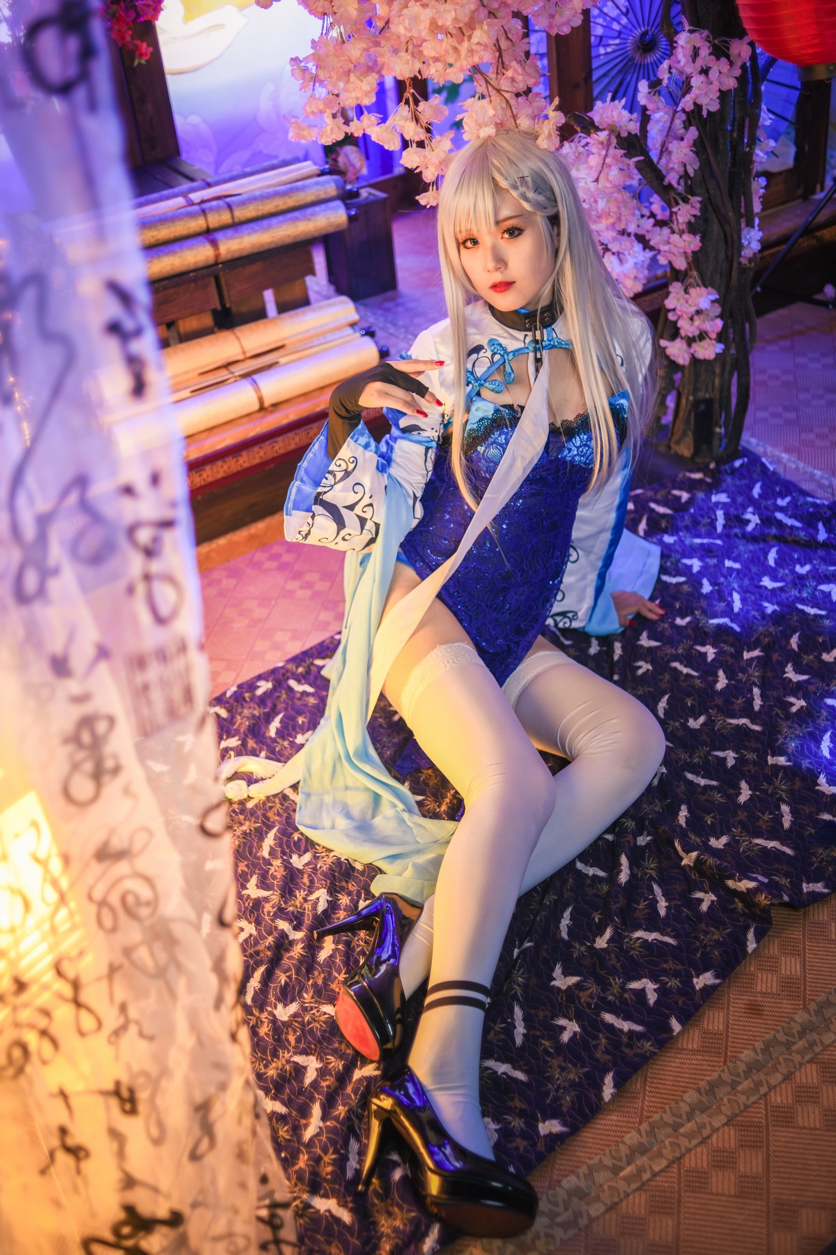 xgyw.top_Coser美女Akisoso秋楚楚贝法不知火主题性感缕空服饰配白丝袜秀美腿诱惑写真34P