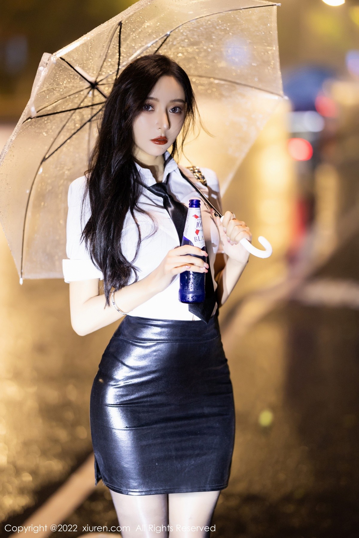 xgyw.top_XiuRen第4879期_女神王馨瑶yanni性感白T配黑皮短裙露蕾丝内衣开档黑丝诱惑写真77P