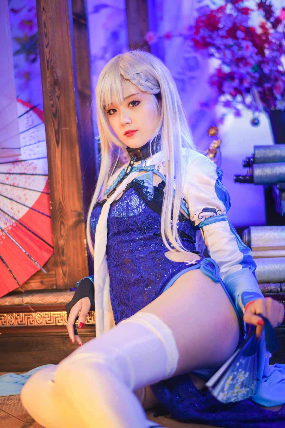 xgyw.top_Coser美女Akisoso秋楚楚贝法不知火主题性感缕空服饰配白丝袜秀美腿诱惑写真34P