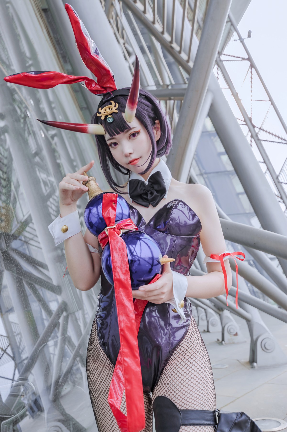 xgyw.top_微博妹子Fushii_海堂酒吞兔女郎主题高叉连体衣配黑丝网袜秀完美身材诱惑写真31P