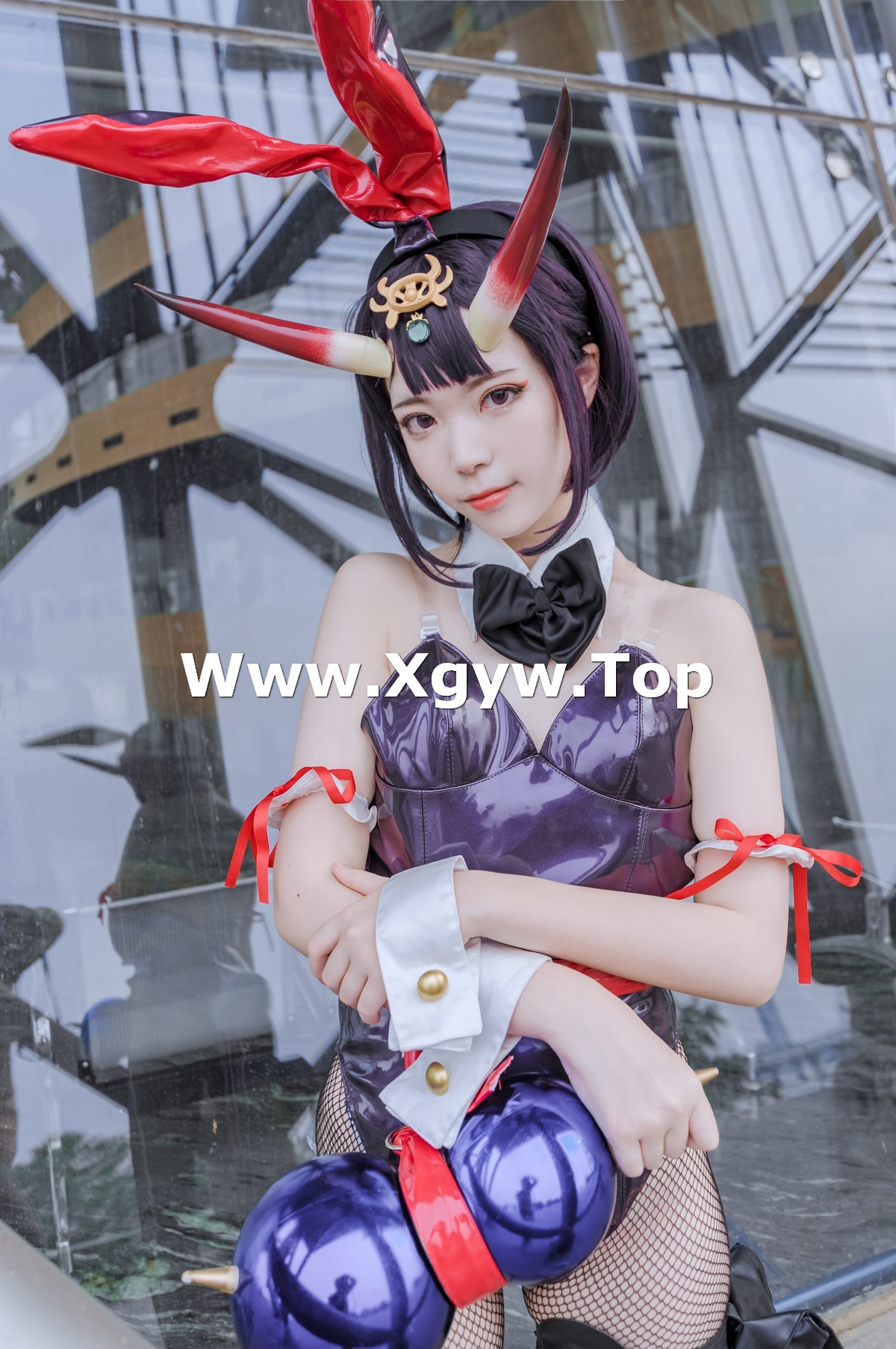 xgyw.top_微博妹子Fushii_海堂酒吞兔女郎主题高叉连体衣配黑丝网袜秀完美身材诱惑写真31P