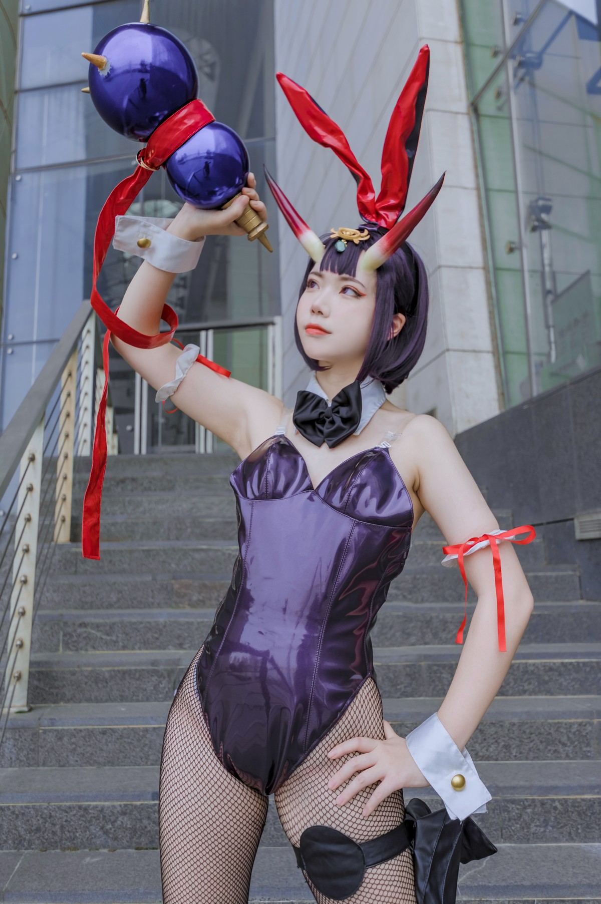 xgyw.top_微博妹子Fushii_海堂酒吞兔女郎主题高叉连体衣配黑丝网袜秀完美身材诱惑写真31P
