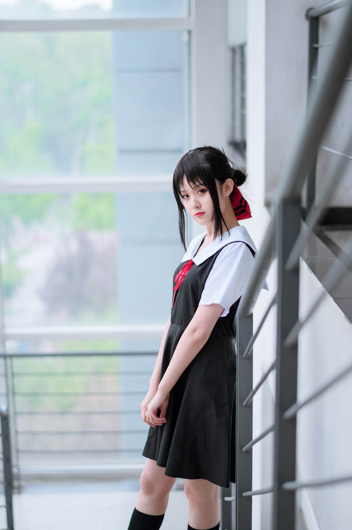 xgyw.top_Coser美女Akisoso秋楚楚双人调色主题校园内性感JK学生装秀美腿迷人写真46P