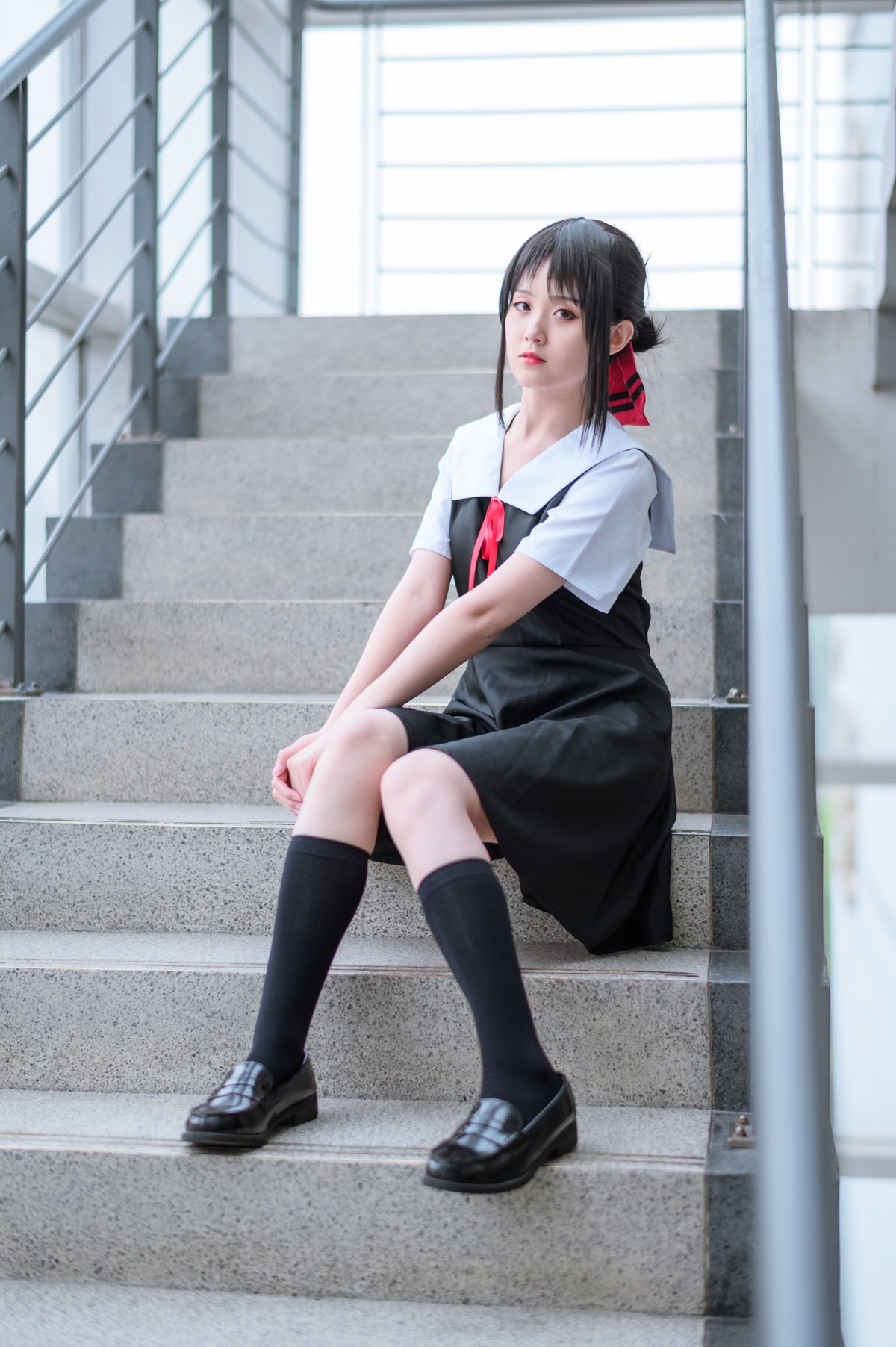 xgyw.top_Coser美女Akisoso秋楚楚双人调色主题校园内性感JK学生装秀美腿迷人写真46P