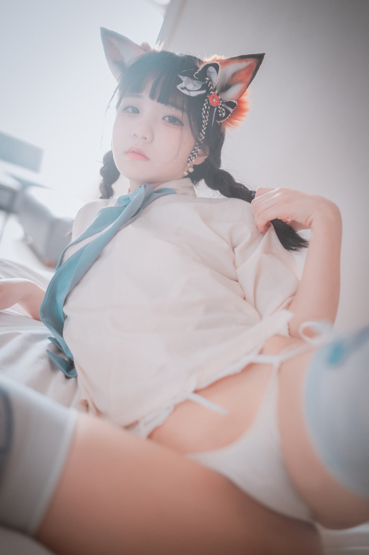 xgyw.top_[DJAWA]No.003_韩国美女Jenny_Kitune in Hanfu主题蕾丝吊袜秀翘臀诱惑写真52P