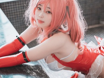 [DJAWA]No.004_韩国青春美女Bambi_Santa Girl in the Summer主题皮质服饰完美骚扰写真68P