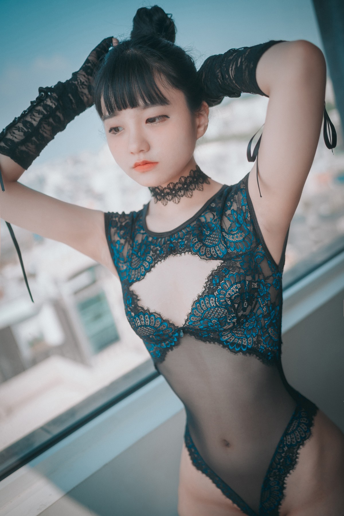 xgyw.top_[DJAWA]No.006_韩国美女Jenny_Empress of Bunny主题孔雀绿情趣内衣撩人诱惑写真65P