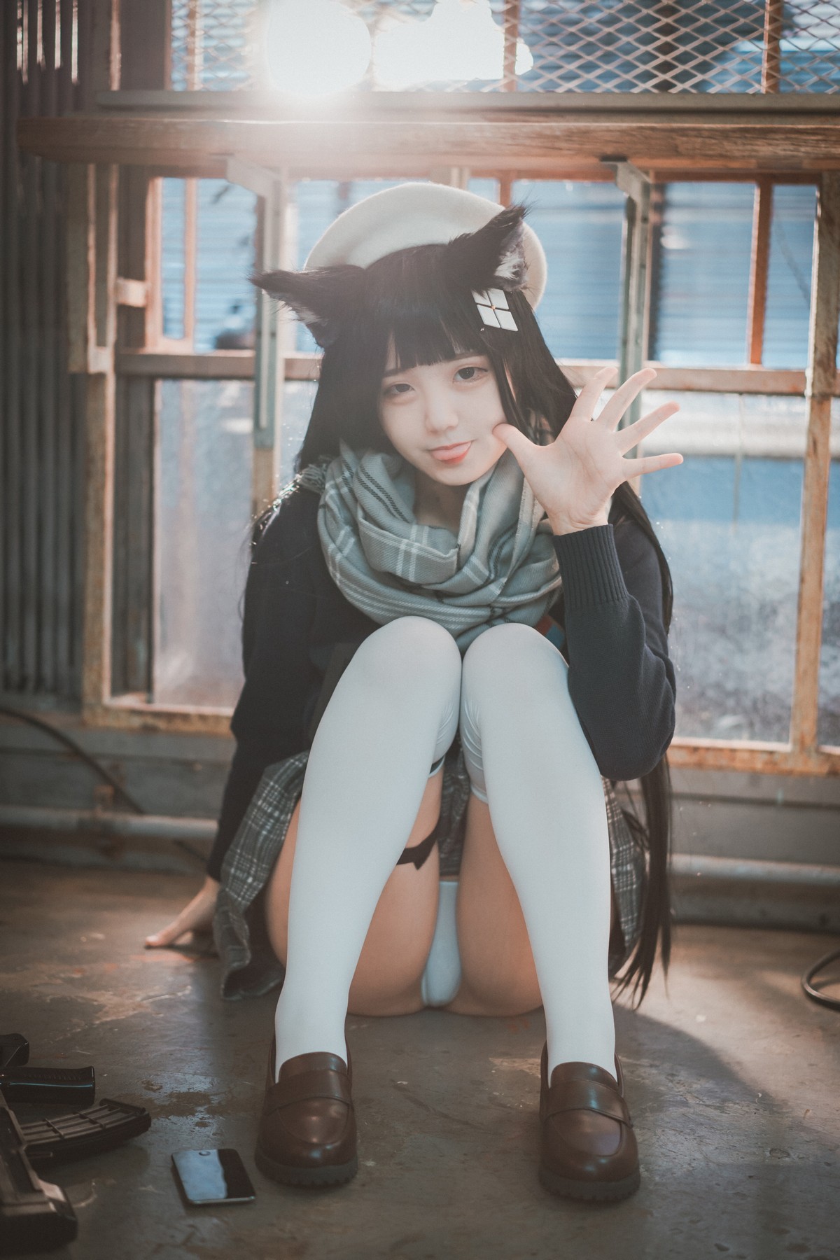 xgyw.top_[DJAWA]No.011_模特Jenny_Type95 Pure White Graduation主题撩百褶裙秀翘臀写真33P