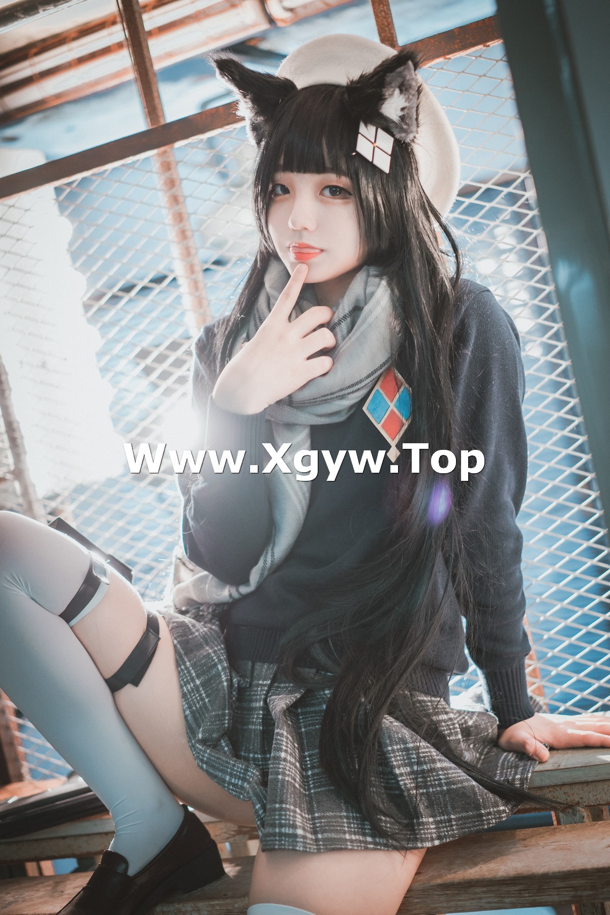 xgyw.top_[DJAWA]No.011_模特Jenny_Type95 Pure White Graduation主题撩百褶裙秀翘臀写真33P