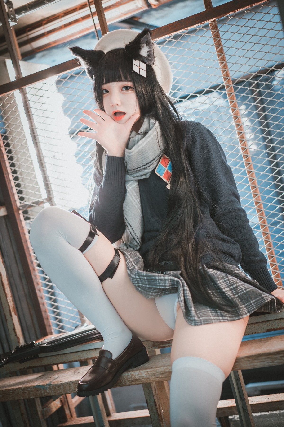 xgyw.top_[DJAWA]No.011_模特Jenny_Type95 Pure White Graduation主题撩百褶裙秀翘臀写真33P