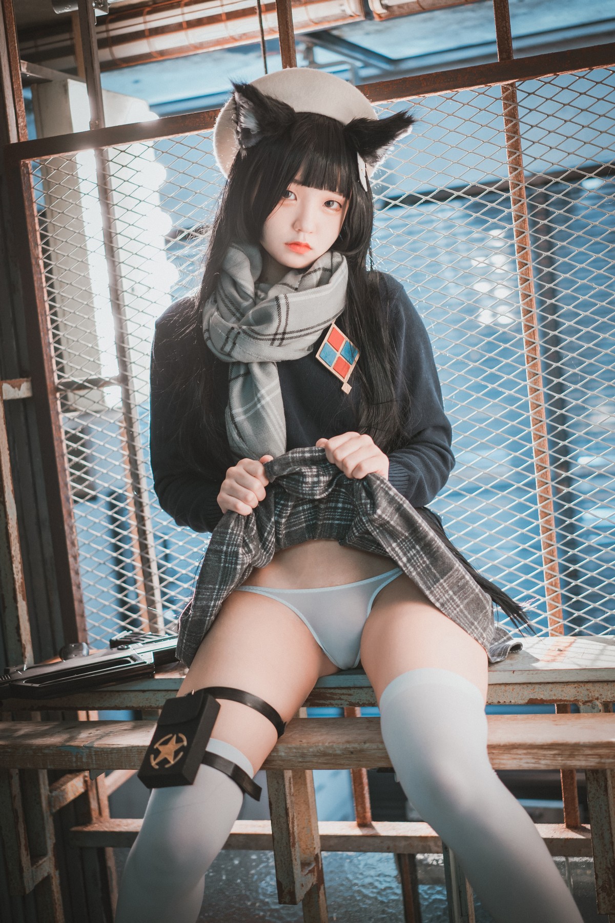 xgyw.top_[DJAWA]No.011_模特Jenny_Type95 Pure White Graduation主题撩百褶裙秀翘臀写真33P