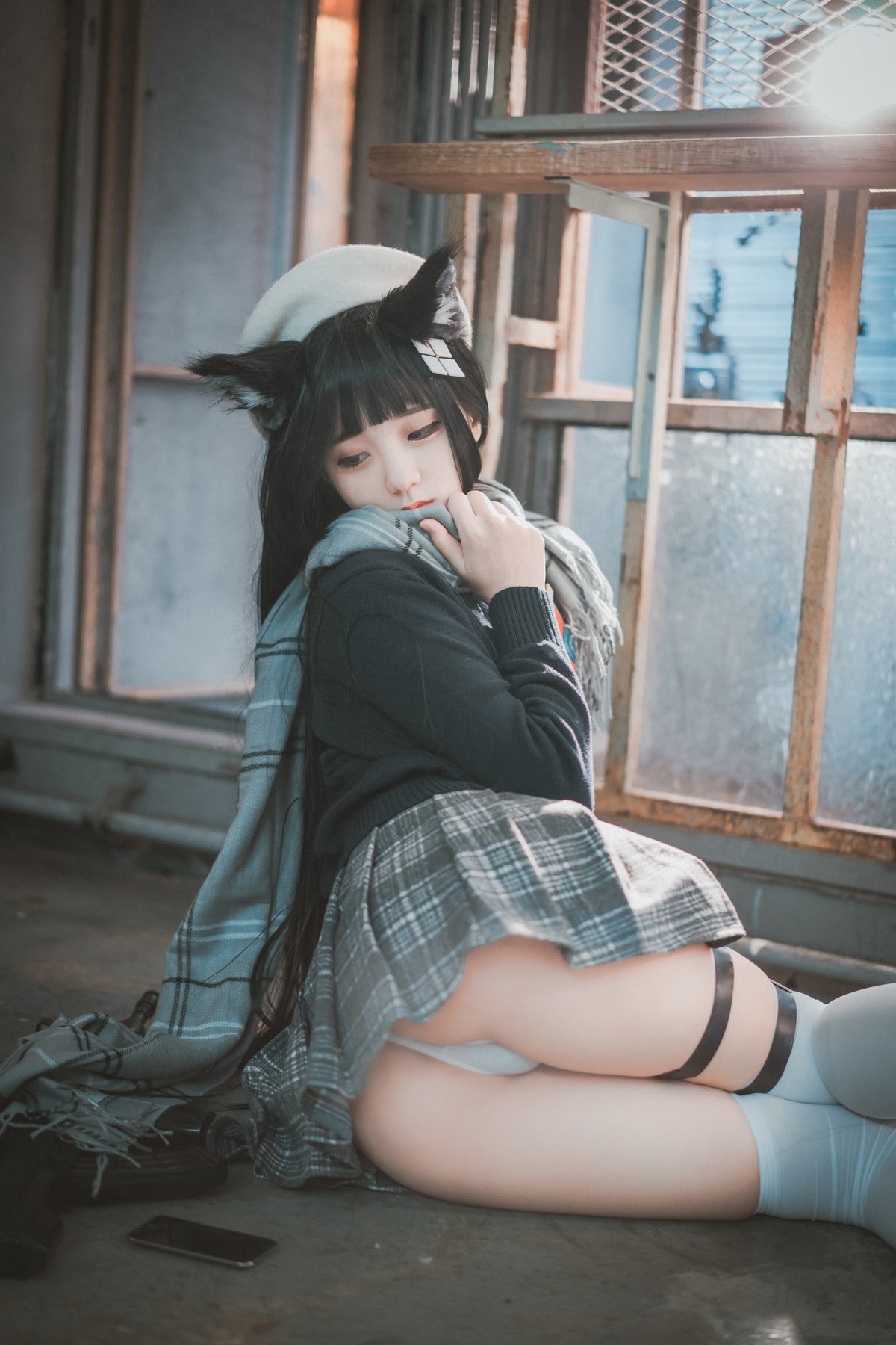 xgyw.top_[DJAWA]No.011_模特Jenny_Type95 Pure White Graduation主题撩百褶裙秀翘臀写真33P