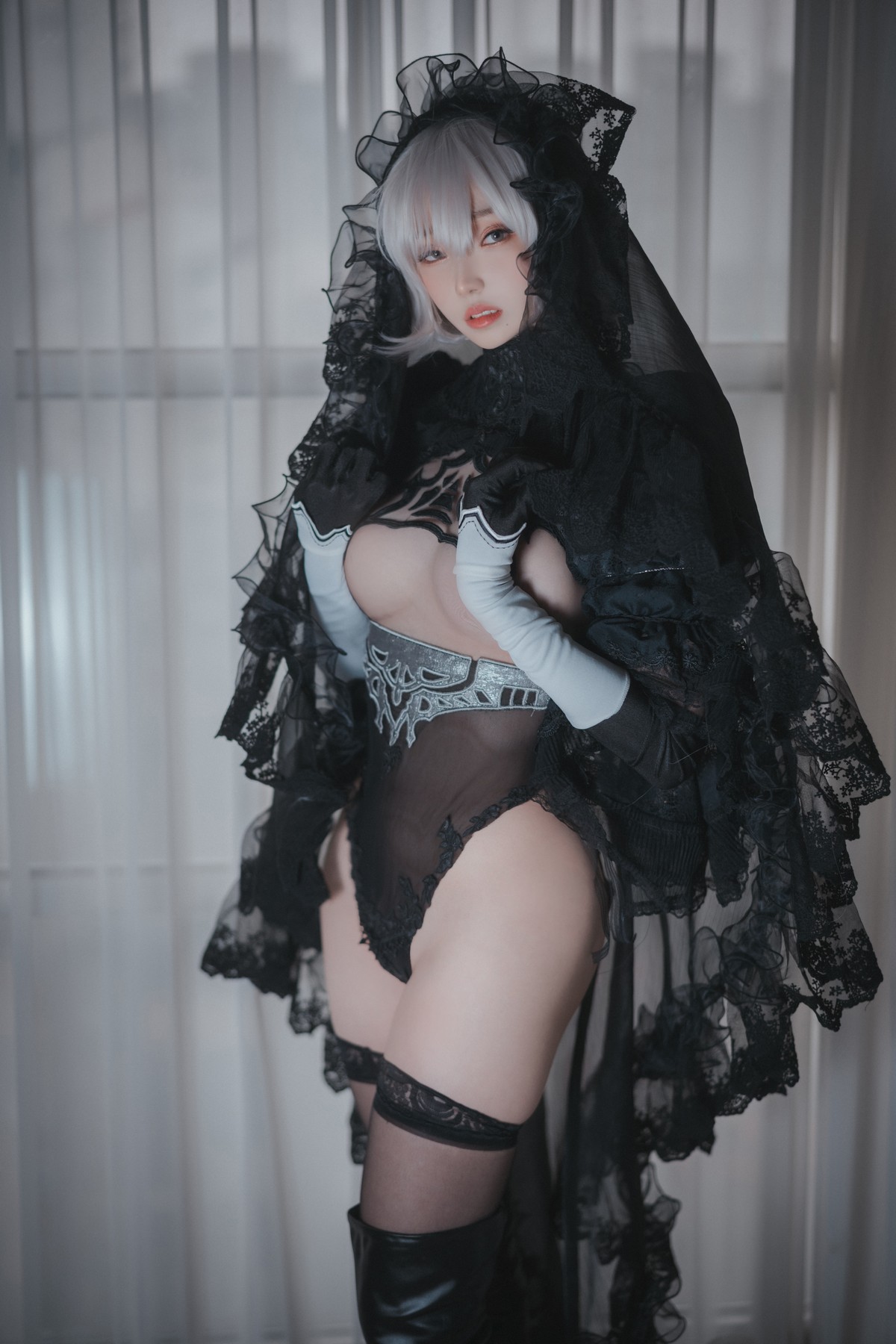 xgyw.top_[DJAWA]No.017_模特Bambi_La Rose NoirE 2B主题黑色三点式内衣撩人诱惑写真196P