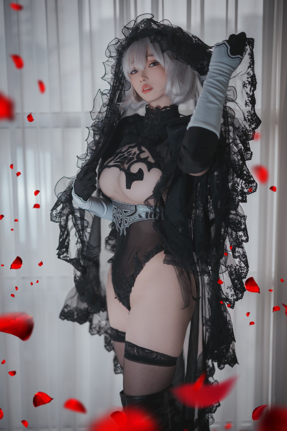 xgyw.top_[DJAWA]No.017_模特Bambi_La Rose NoirE 2B主题黑色三点式内衣撩人诱惑写真196P