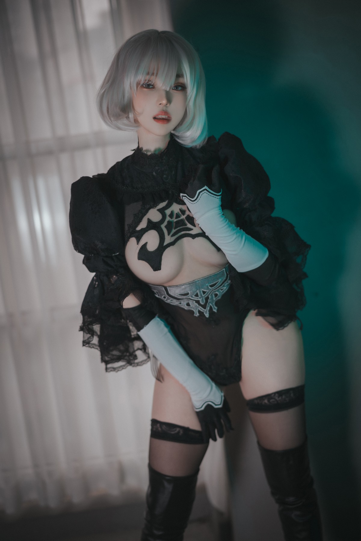 xgyw.top_[DJAWA]No.017_模特Bambi_La Rose NoirE 2B主题黑色三点式内衣撩人诱惑写真196P