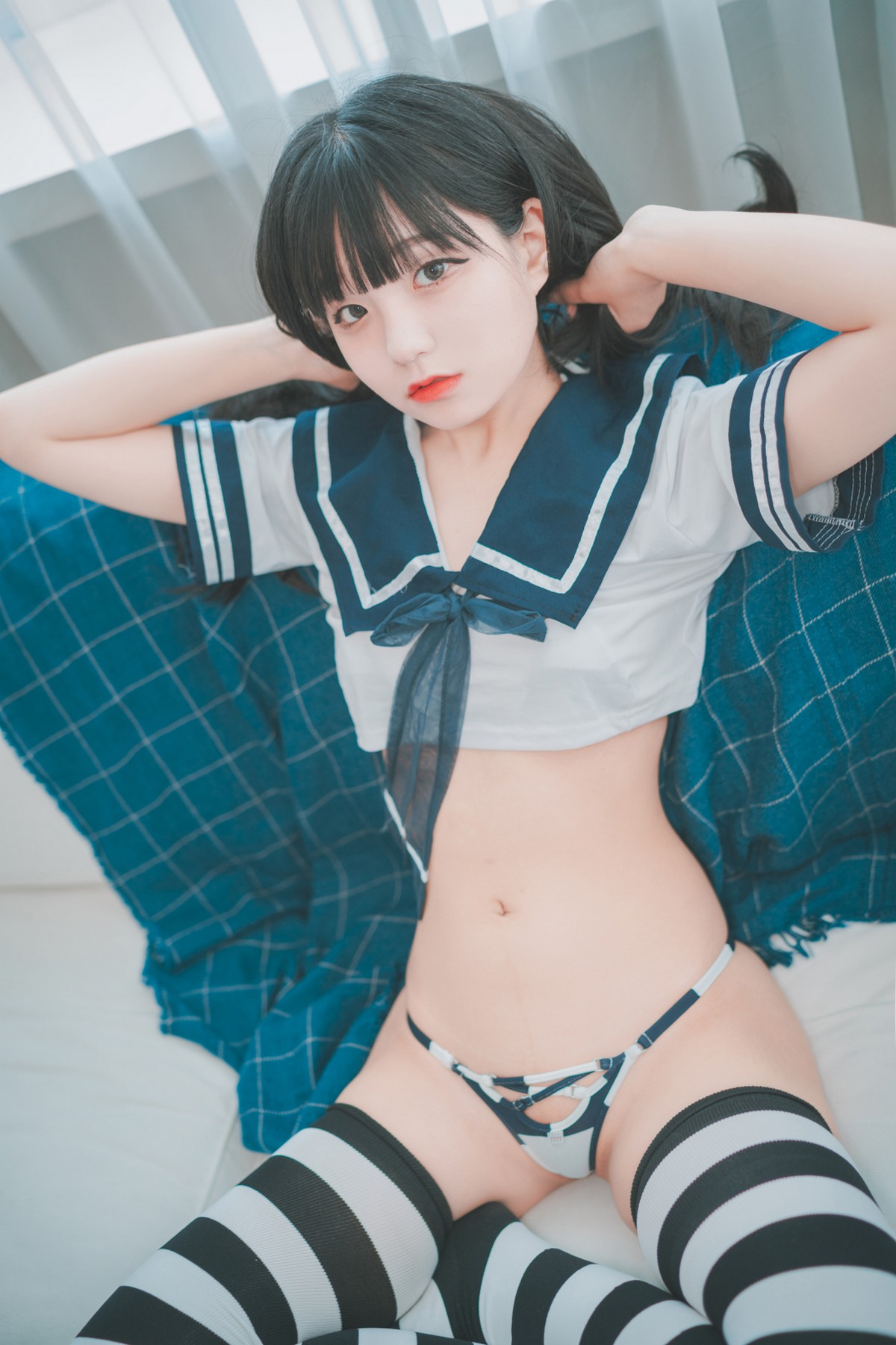 xgyw.top_[DJAWA]No.018_模特Jenny_Sailor Stripes主题性感三点式内衣秀完美身材诱惑写真25P