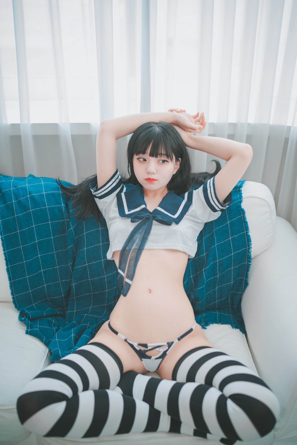 xgyw.top_[DJAWA]No.018_模特Jenny_Sailor Stripes主题性感三点式内衣秀完美身材诱惑写真25P