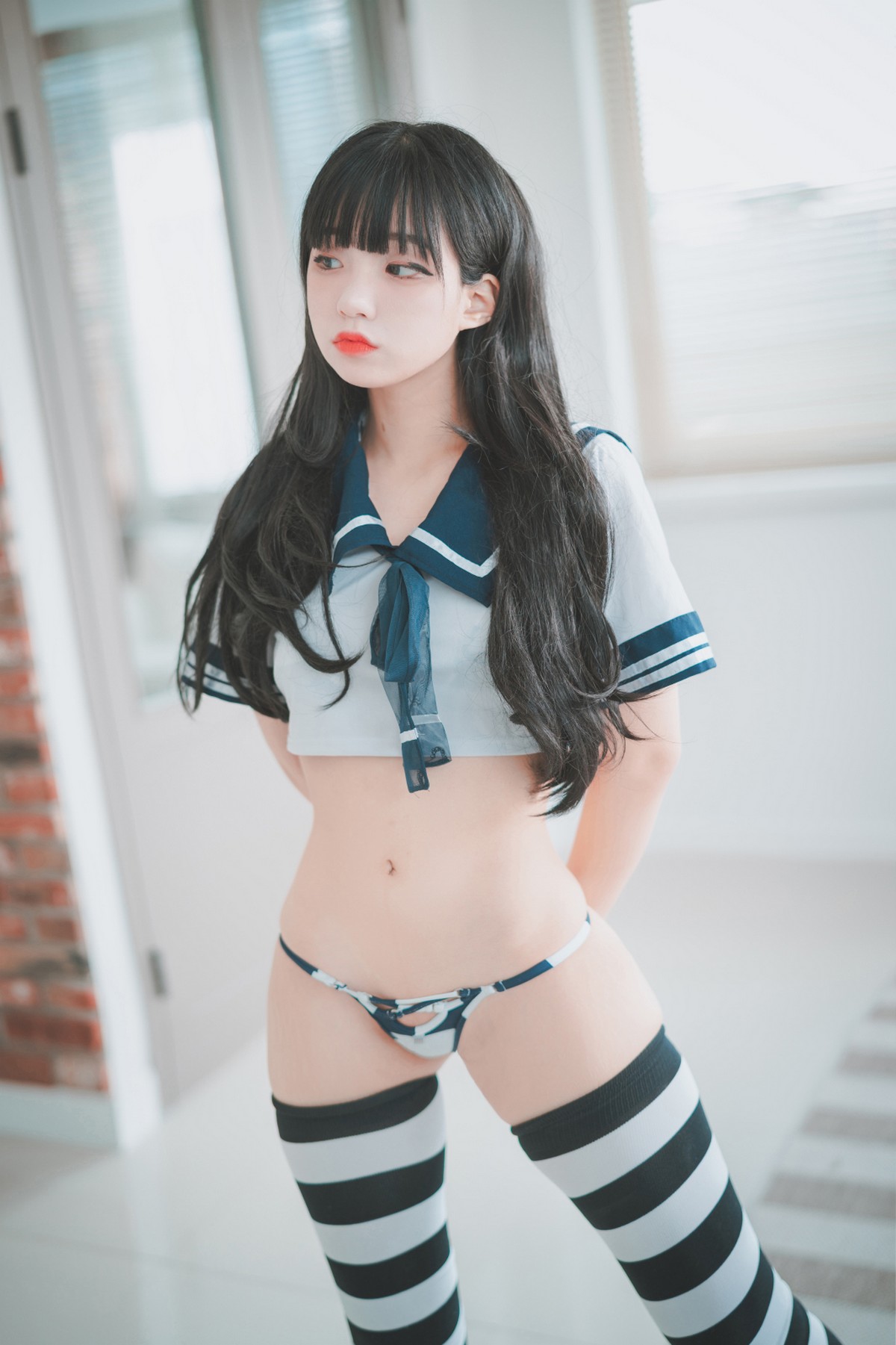 xgyw.top_[DJAWA]No.018_模特Jenny_Sailor Stripes主题性感三点式内衣秀完美身材诱惑写真25P