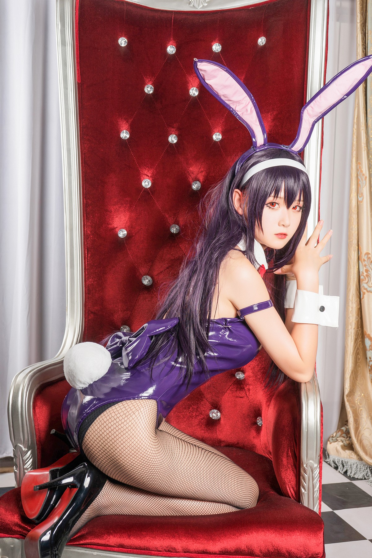 xgyw.top_Coser美女Akisoso秋楚楚霞之丘诗羽主题私房性感高叉连体衣配黑丝渔网诱惑写真39P