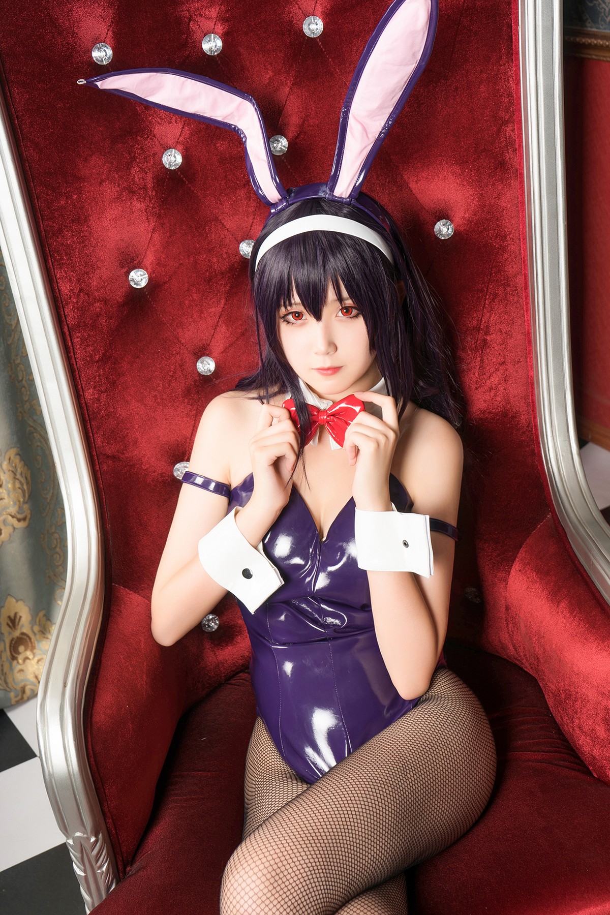 xgyw.top_Coser美女Akisoso秋楚楚霞之丘诗羽主题私房性感高叉连体衣配黑丝渔网诱惑写真39P