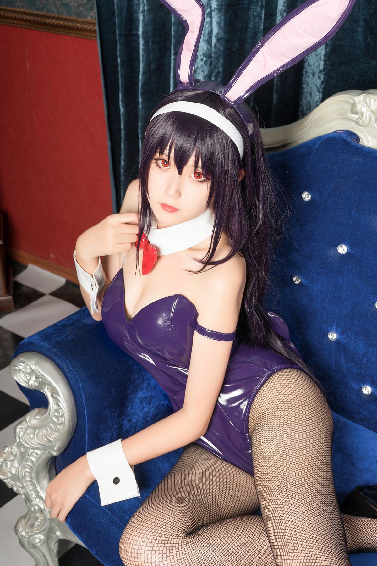xgyw.top_Coser美女Akisoso秋楚楚霞之丘诗羽主题私房性感高叉连体衣配黑丝渔网诱惑写真39P