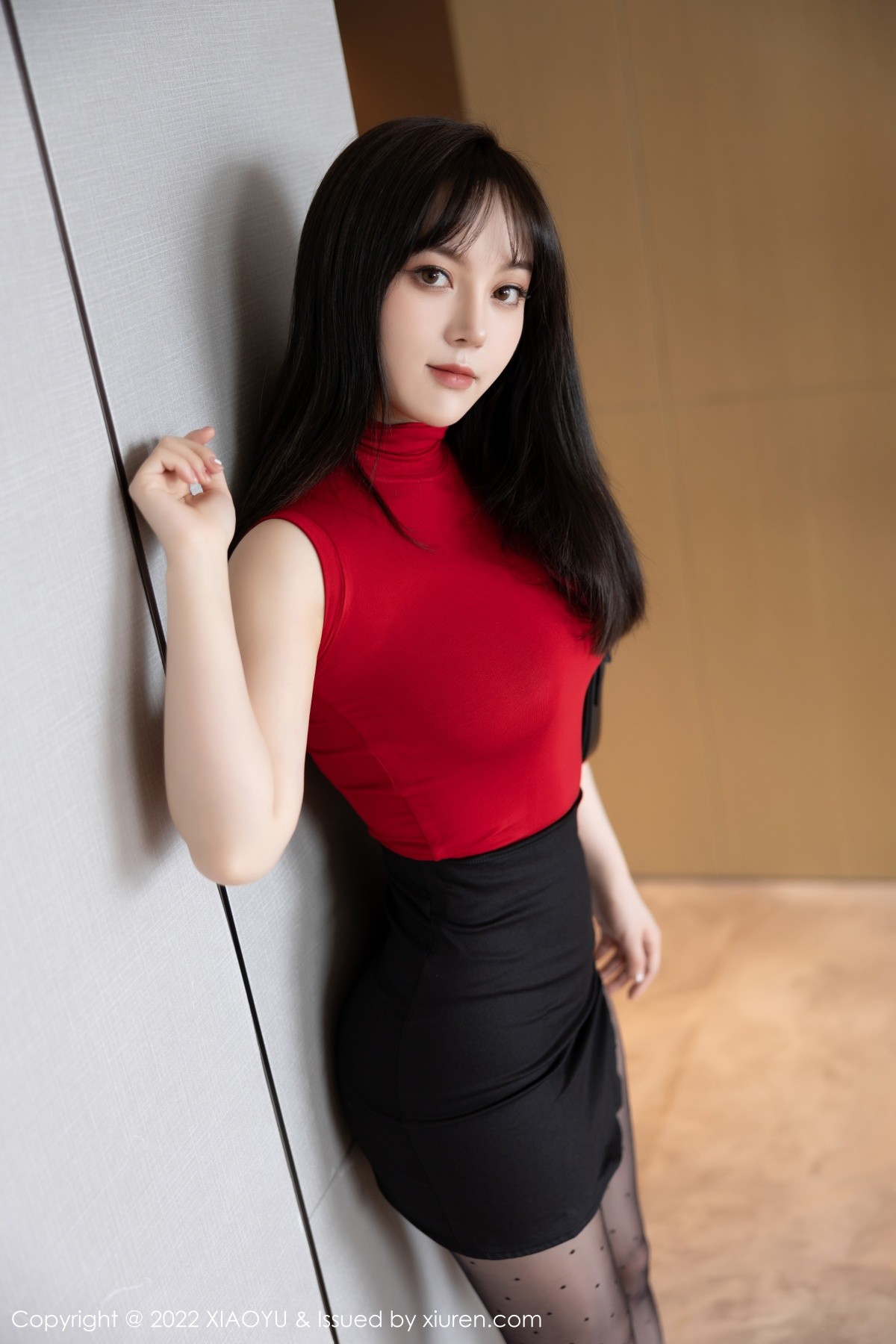 xgyw.top_[XiaoYu画语界]Vol.771_模特豆瓣酱性感红色收身衣配黑短裙露无内黑丝秀翘臀诱惑写真75P