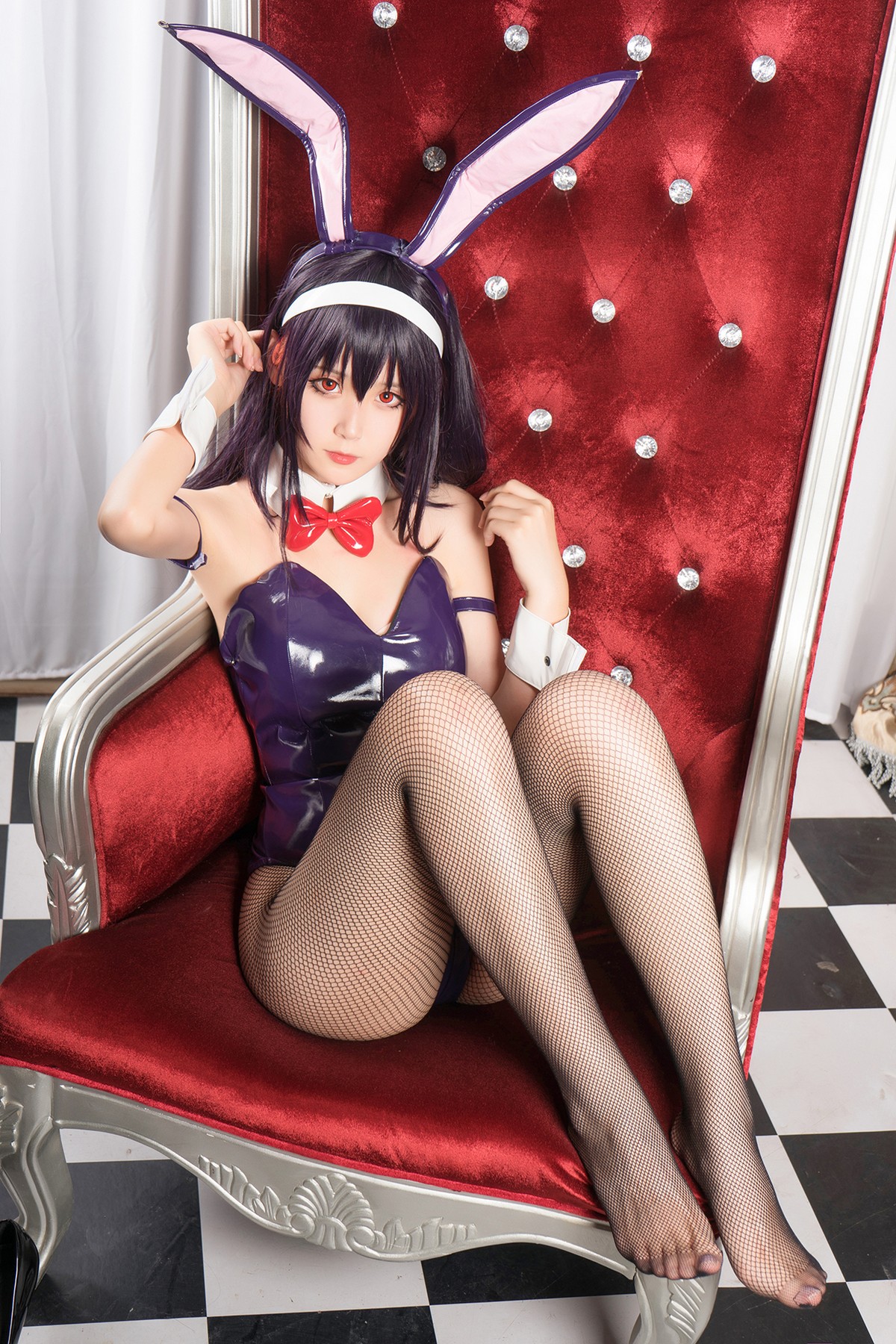 xgyw.top_Coser美女Akisoso秋楚楚霞之丘诗羽主题私房性感高叉连体衣配黑丝渔网诱惑写真39P