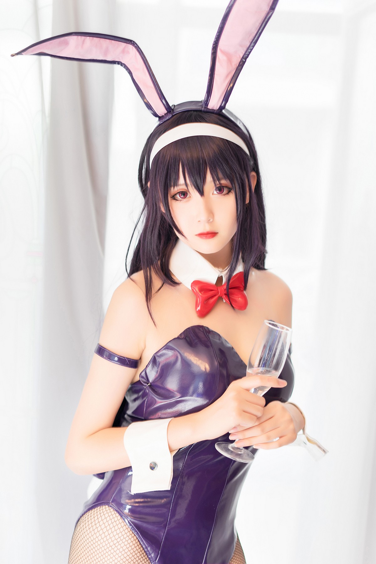xgyw.top_Coser美女Akisoso秋楚楚霞之丘诗羽主题私房性感高叉连体衣配黑丝渔网诱惑写真39P