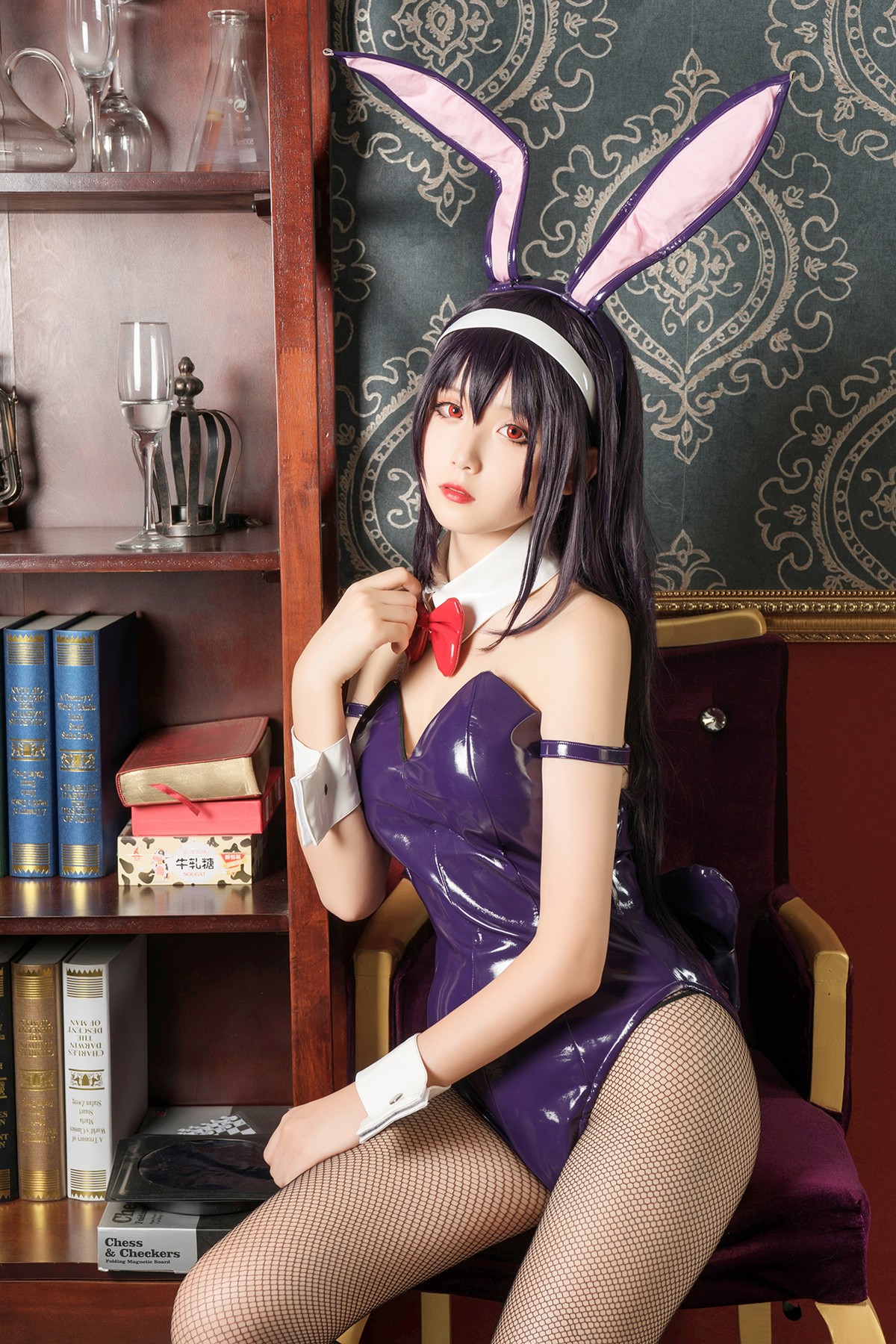 xgyw.top_Coser美女Akisoso秋楚楚霞之丘诗羽主题私房性感高叉连体衣配黑丝渔网诱惑写真39P
