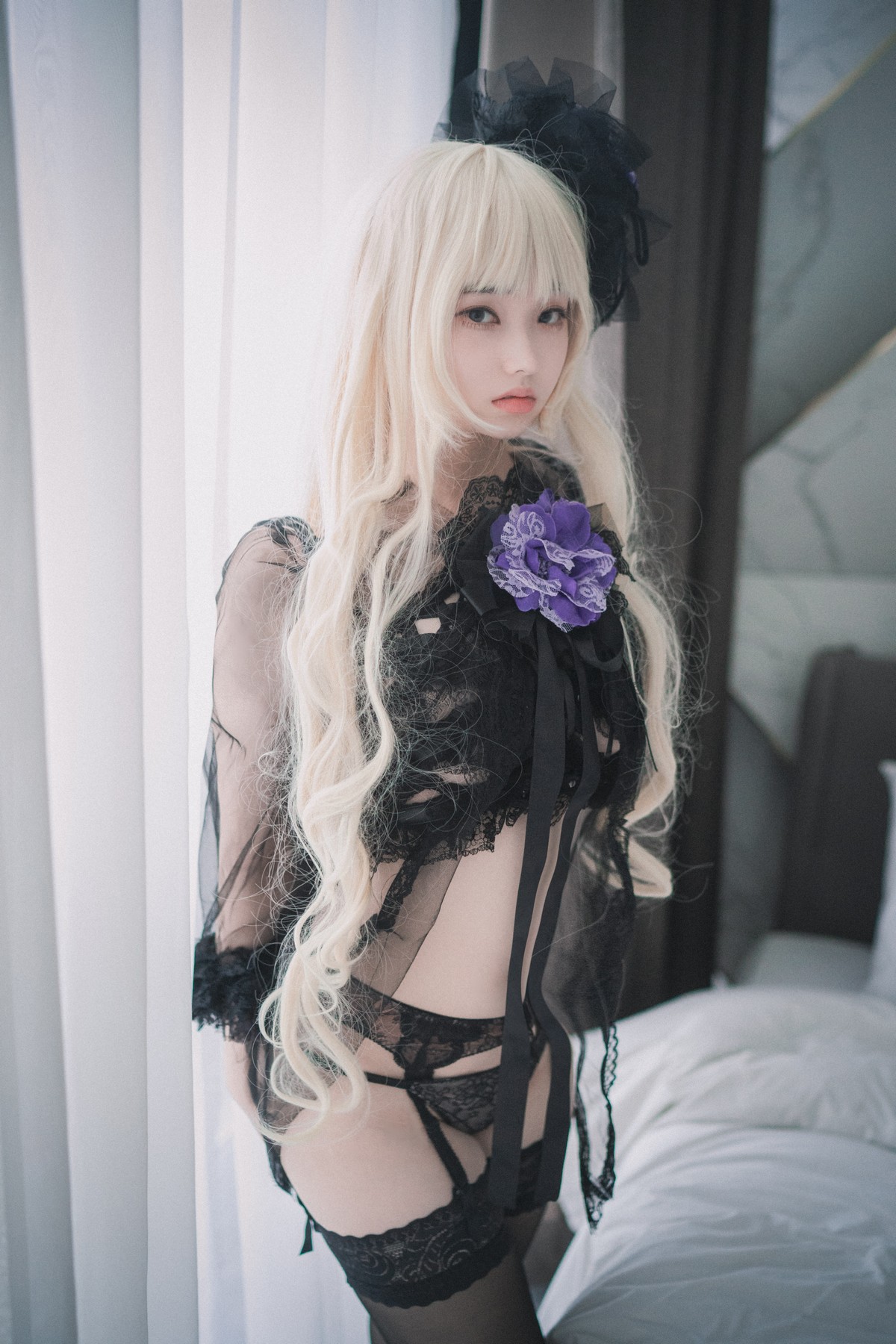 xgyw.top_[DJAWA]No.033_模特BamBi_Destiny Child主题蕾丝内衣配黑色蕾丝吊袜诱惑写真82P