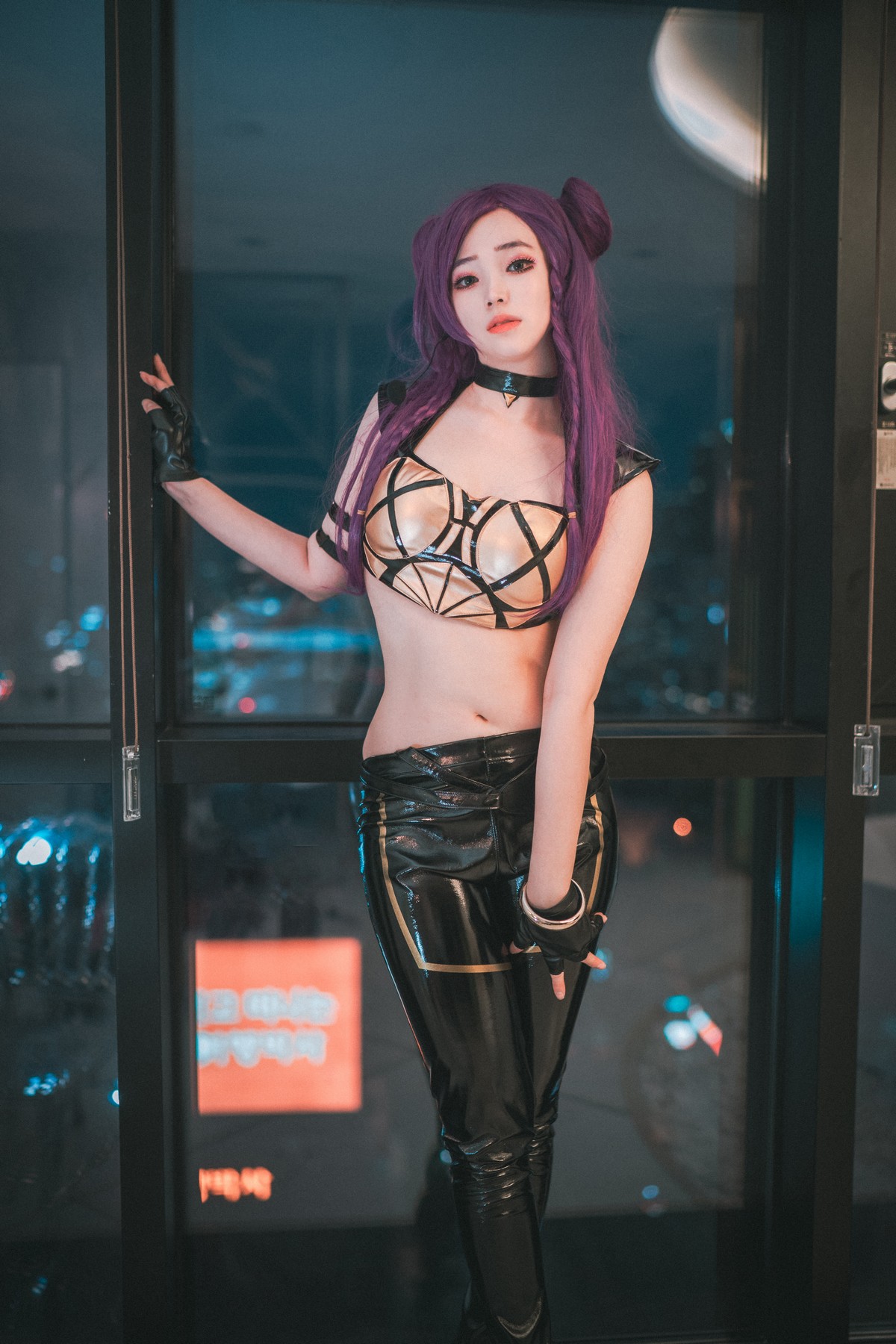 xgyw.top_[DJAWA]No.037_模特BamBi_KDA KaiSa主题脱黑色皮长裤露蕾丝内裤秀翘臀诱惑写真42P