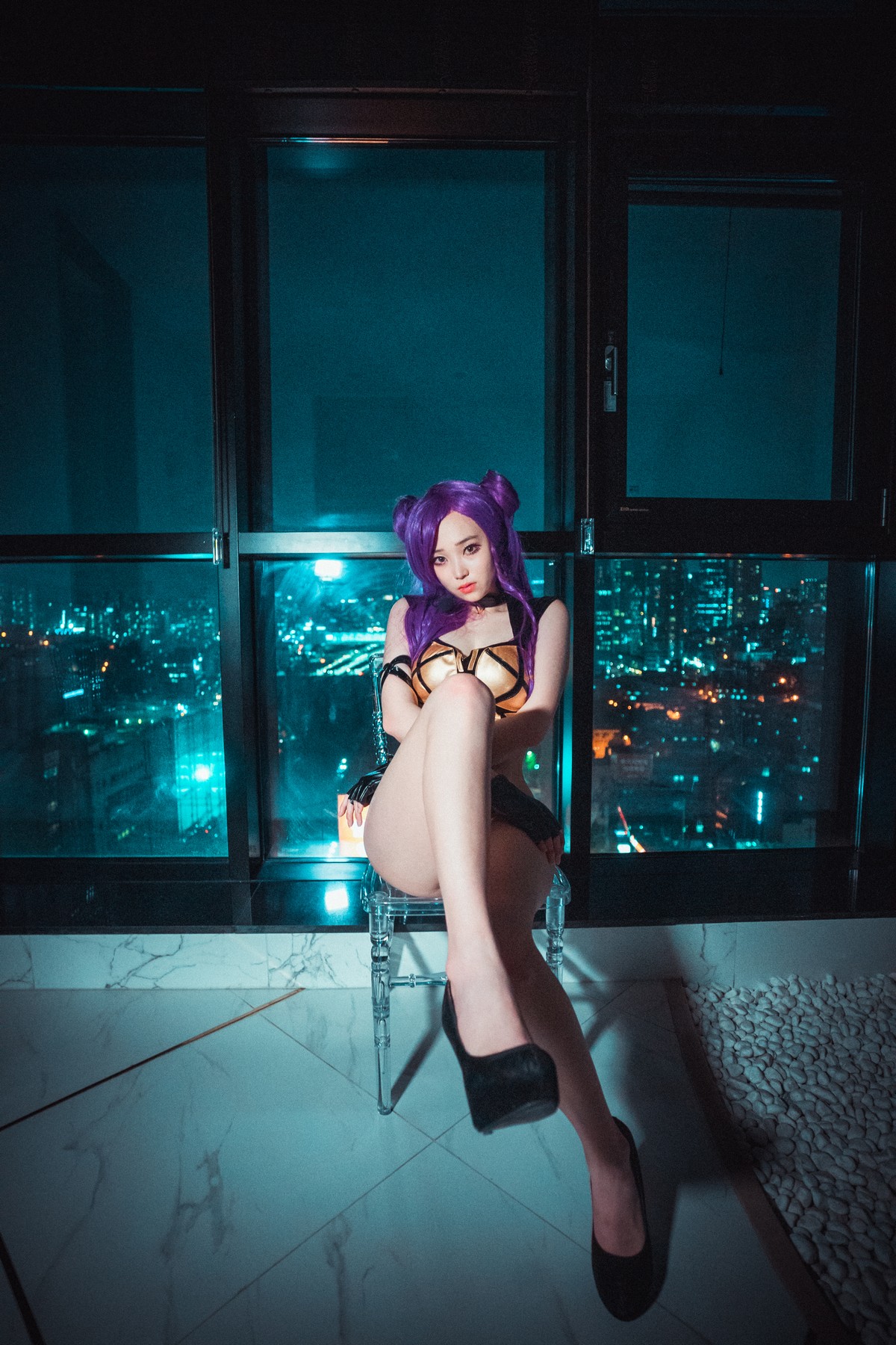 xgyw.top_[DJAWA]No.037_模特BamBi_KDA KaiSa主题脱黑色皮长裤露蕾丝内裤秀翘臀诱惑写真42P