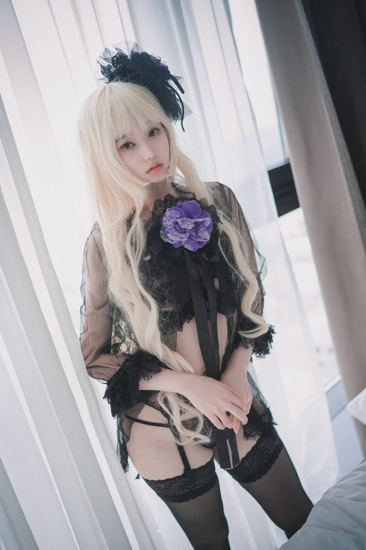 xgyw.top_[DJAWA]No.033_模特BamBi_Destiny Child主题蕾丝内衣配黑色蕾丝吊袜诱惑写真82P