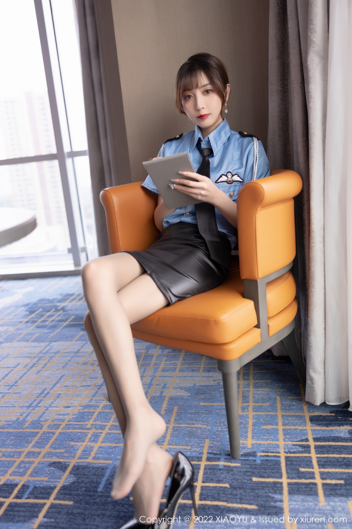 xgyw.top_[XiaoYu画语界]Vol.778_模特林星阑女警制服半脱露性感黑色蕾丝内衣配超薄肉丝诱惑写真73P