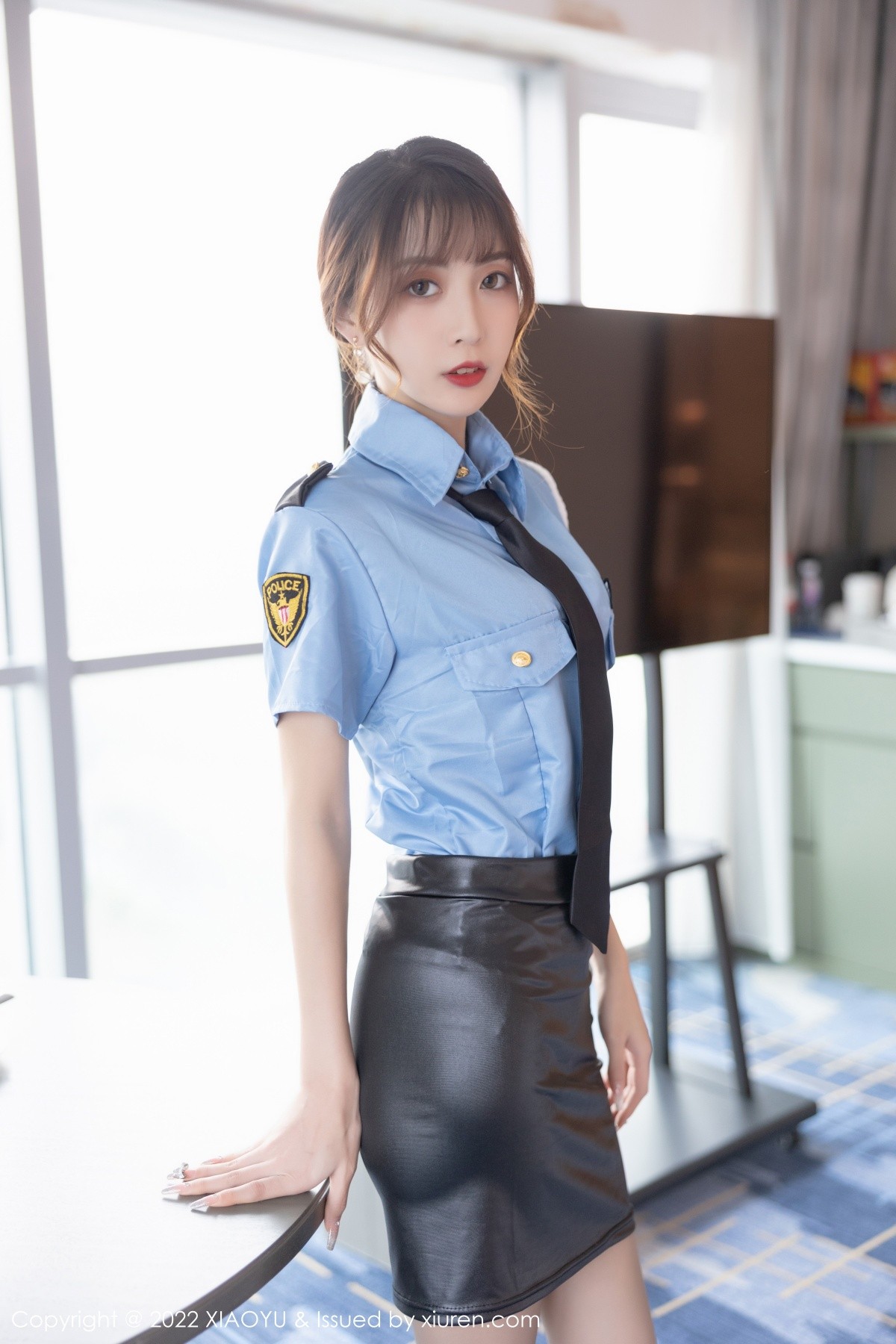 xgyw.top_[XiaoYu画语界]Vol.778_模特林星阑女警制服半脱露性感黑色蕾丝内衣配超薄肉丝诱惑写真73P