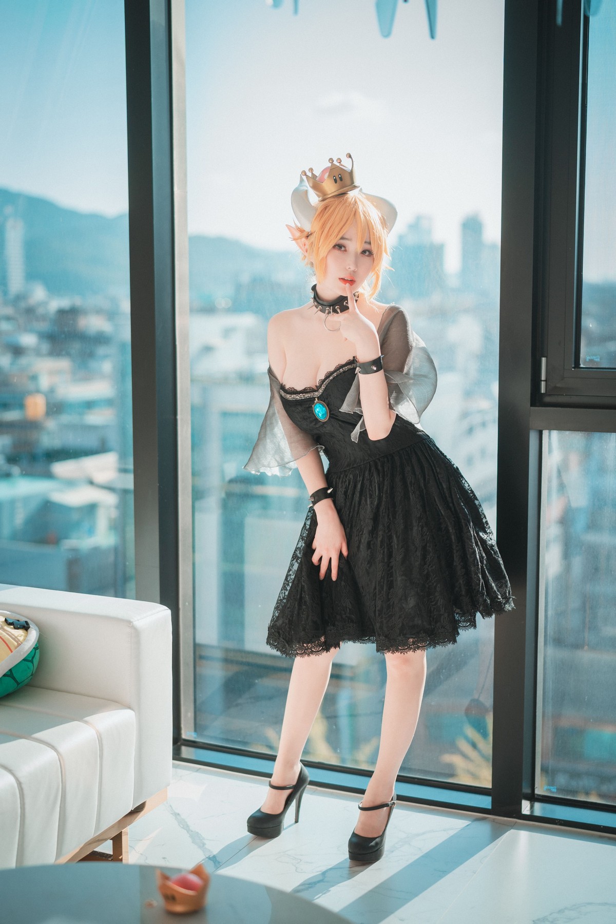 xgyw.top_[DJAWA]No.040_模特BamBi_Bowsette主题私房半脱露性感黑色三点式内衣诱惑写真51P