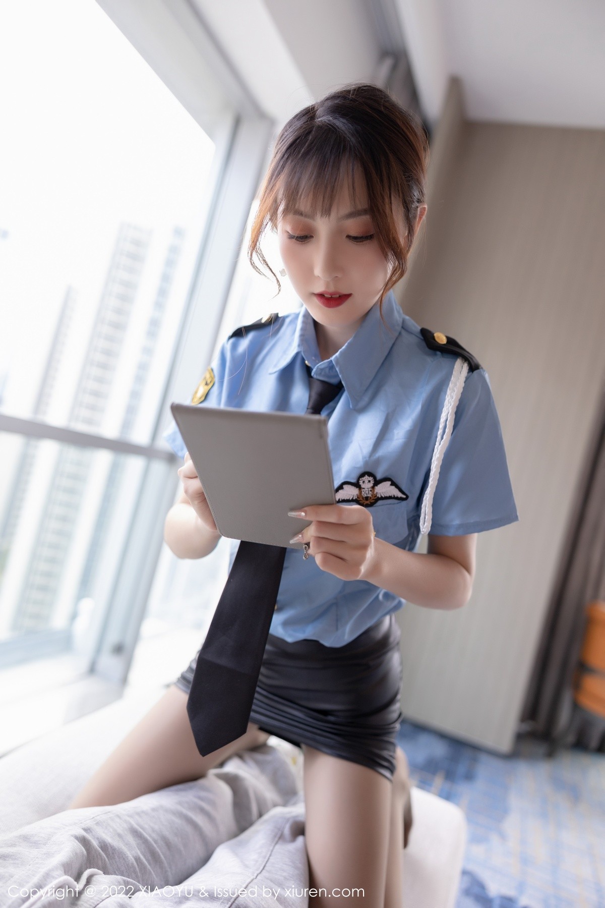 xgyw.top_[XiaoYu画语界]Vol.778_模特林星阑女警制服半脱露性感黑色蕾丝内衣配超薄肉丝诱惑写真73P