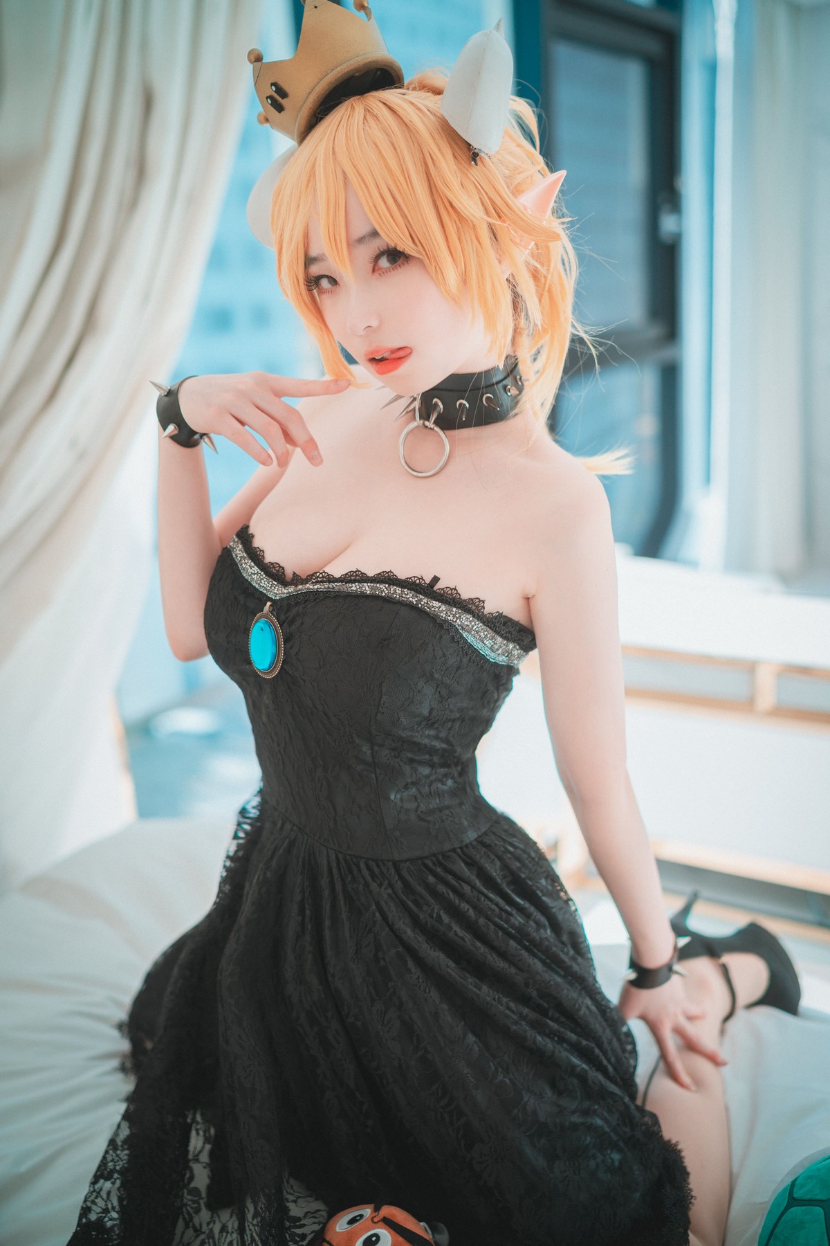xgyw.top_[DJAWA]No.044_模特BamBi_Halloween with Bowsette主题连体衣配黑丝吊袜诱惑写真50P