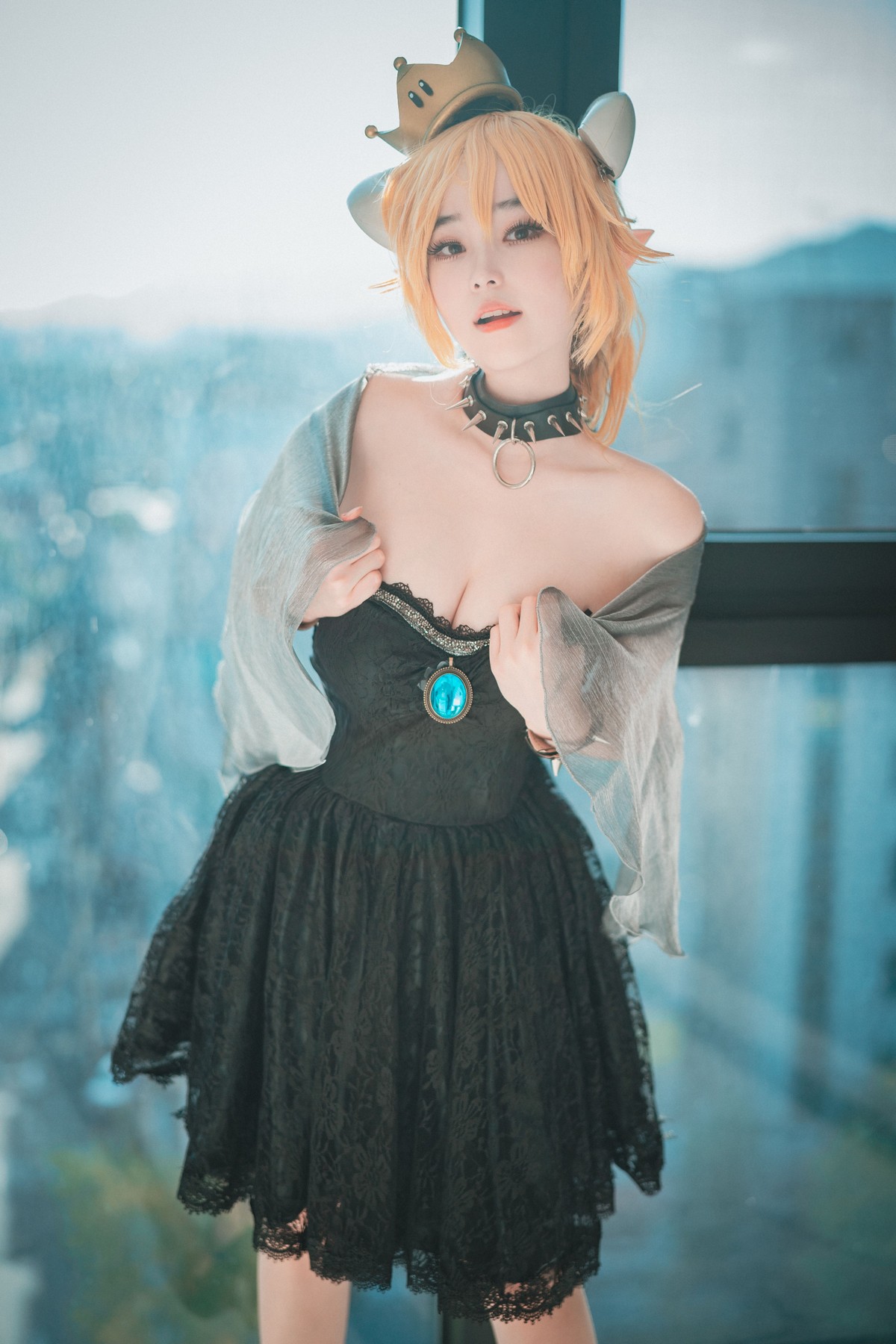 xgyw.top_[DJAWA]No.044_模特BamBi_Halloween with Bowsette主题连体衣配黑丝吊袜诱惑写真50P