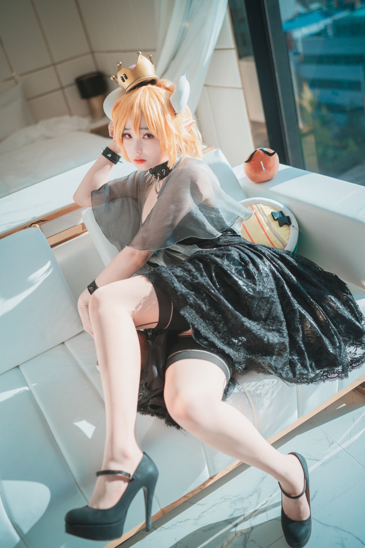 xgyw.top_[DJAWA]No.044_模特BamBi_Halloween with Bowsette主题连体衣配黑丝吊袜诱惑写真50P