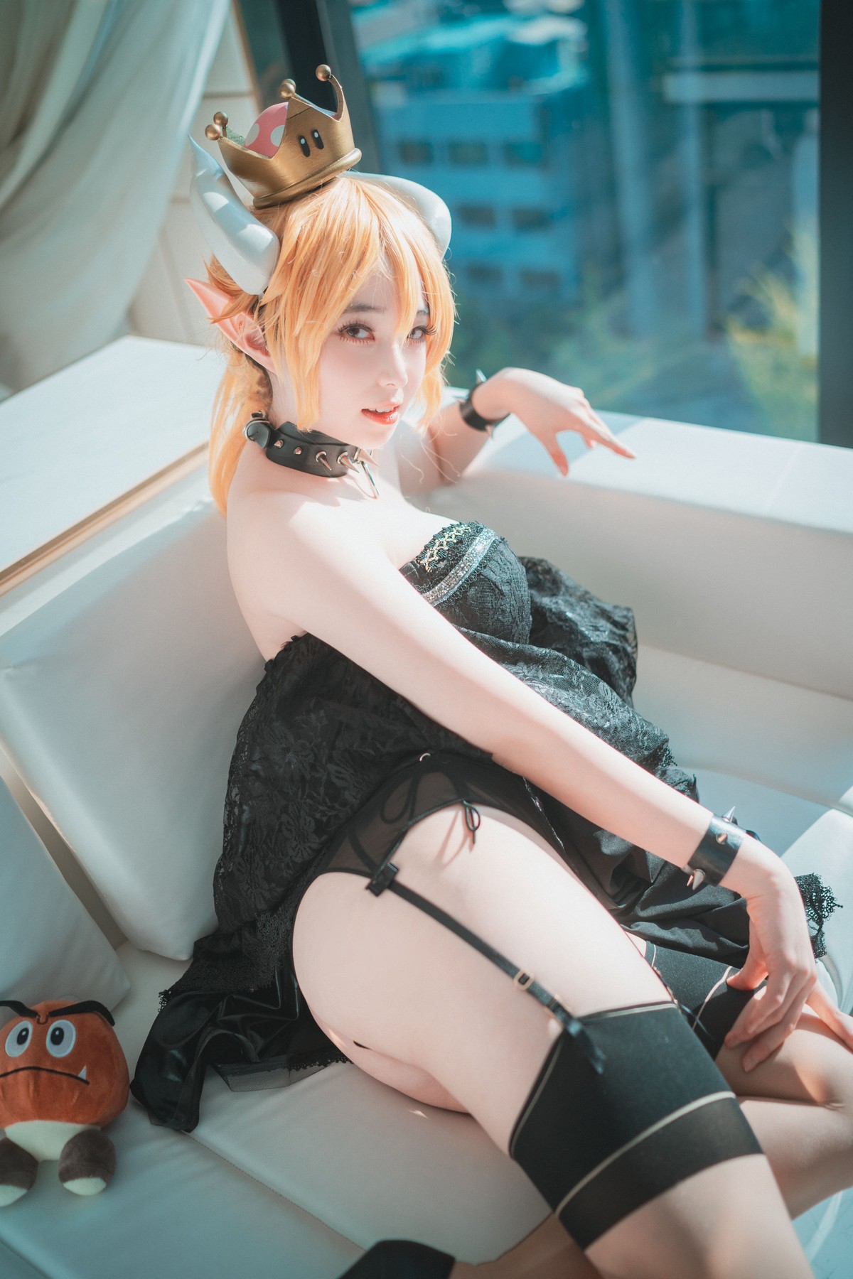 xgyw.top_[DJAWA]No.044_模特BamBi_Halloween with Bowsette主题连体衣配黑丝吊袜诱惑写真50P