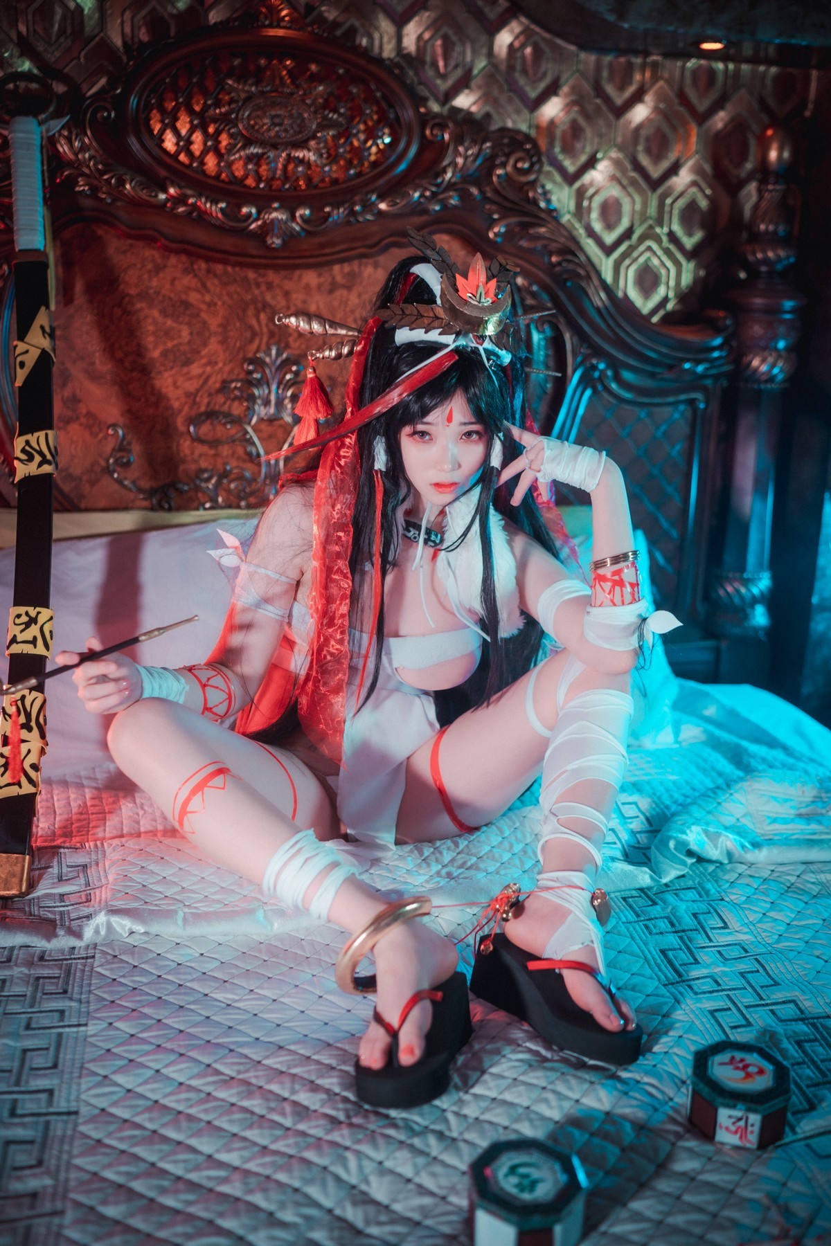 xgyw.top_[DJAWA]No.046_BamBi_Kalaratri The Shadow of the Goddess主题白色内衣诱惑写真70P