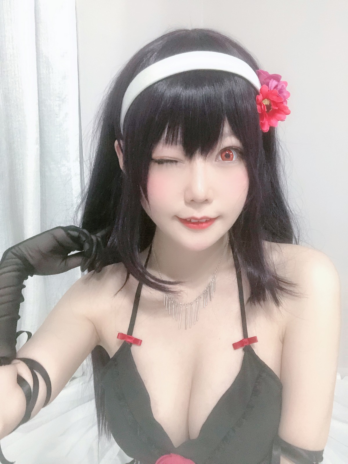 xgyw.top_网红美女香草喵露露诗羽学姐睡衣主题私房黑色低胸吊带睡衣配黑丝袜诱惑写真45P