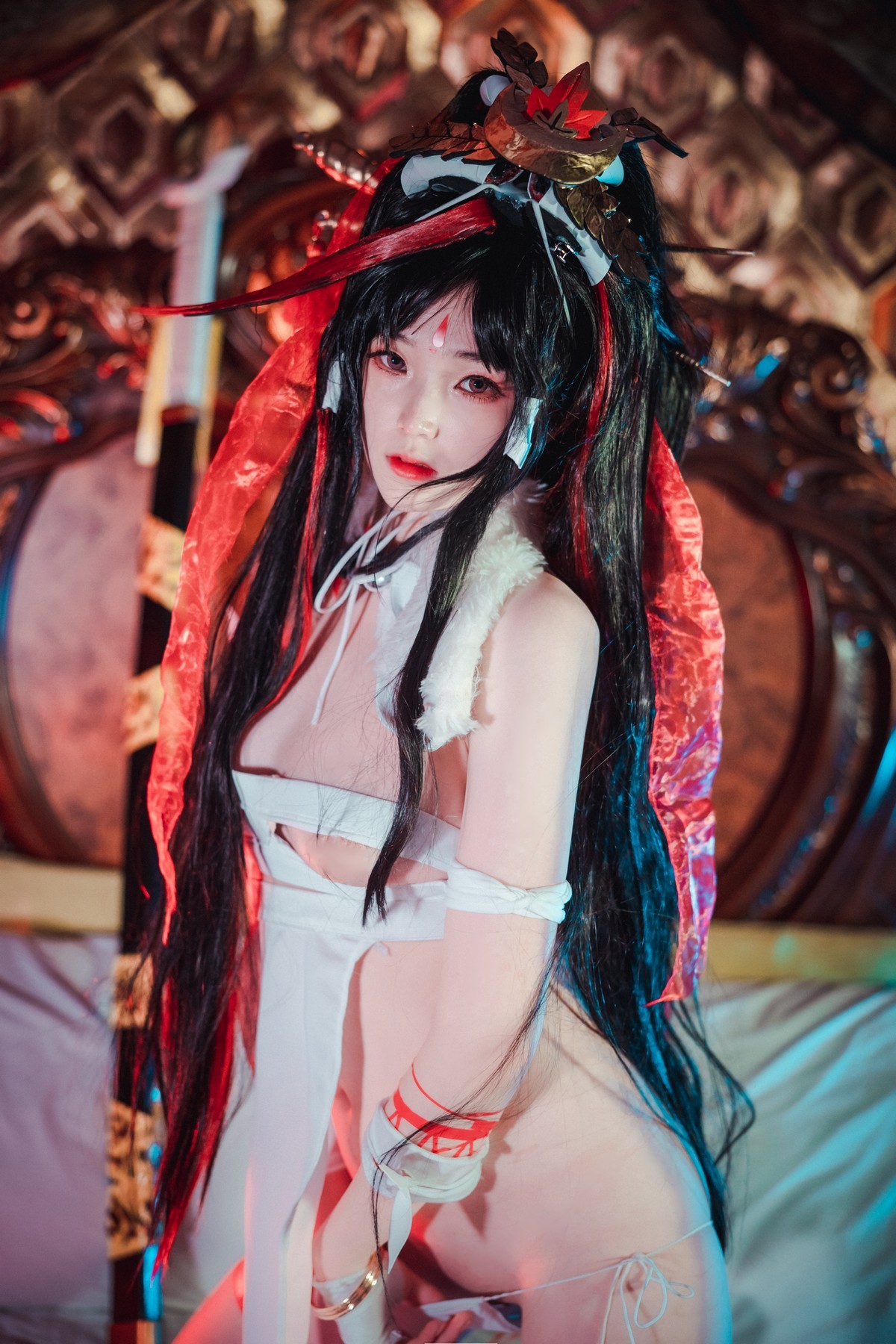 xgyw.top_[DJAWA]No.046_BamBi_Kalaratri The Shadow of the Goddess主题白色内衣诱惑写真70P