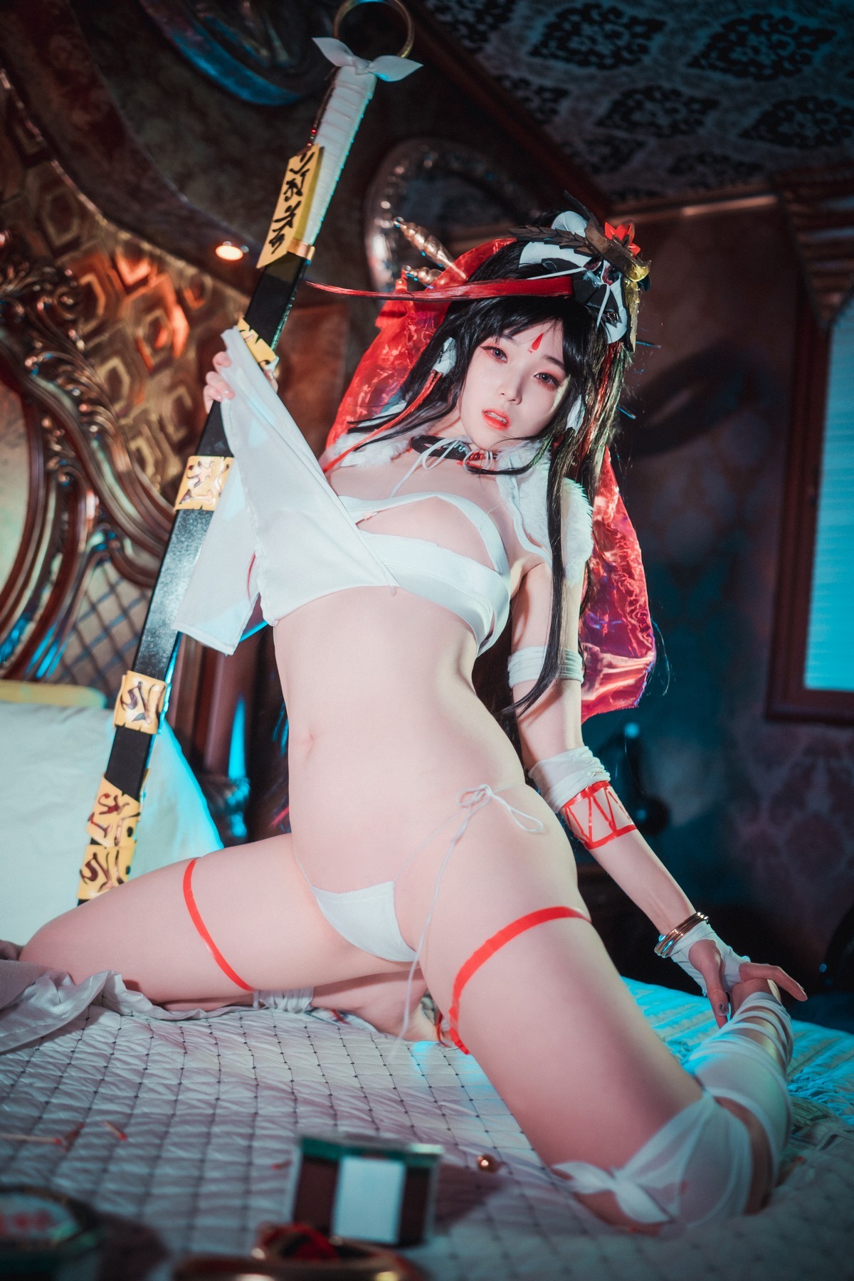xgyw.top_[DJAWA]No.046_BamBi_Kalaratri The Shadow of the Goddess主题白色内衣诱惑写真70P