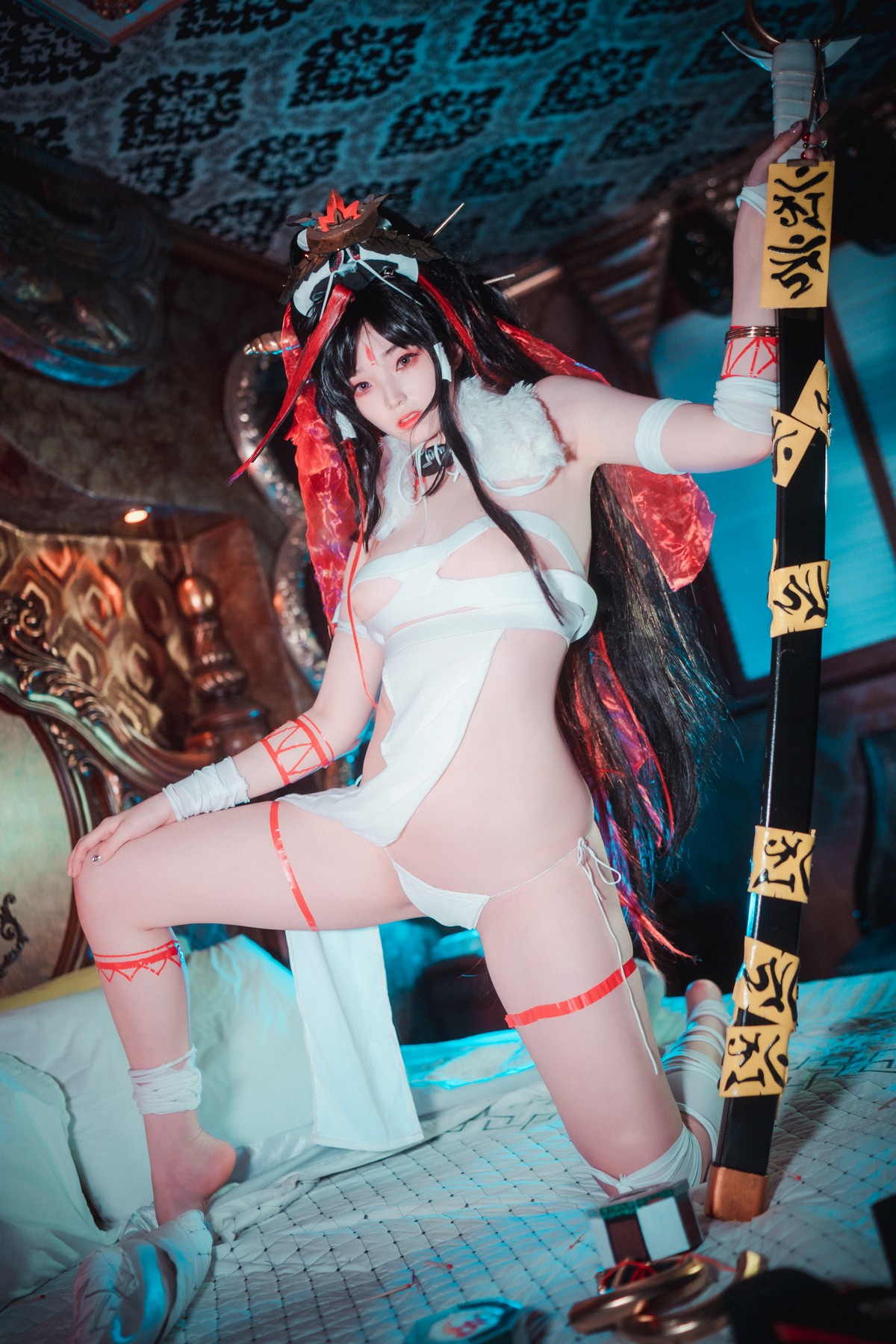 xgyw.top_[DJAWA]No.046_BamBi_Kalaratri The Shadow of the Goddess主题白色内衣诱惑写真70P