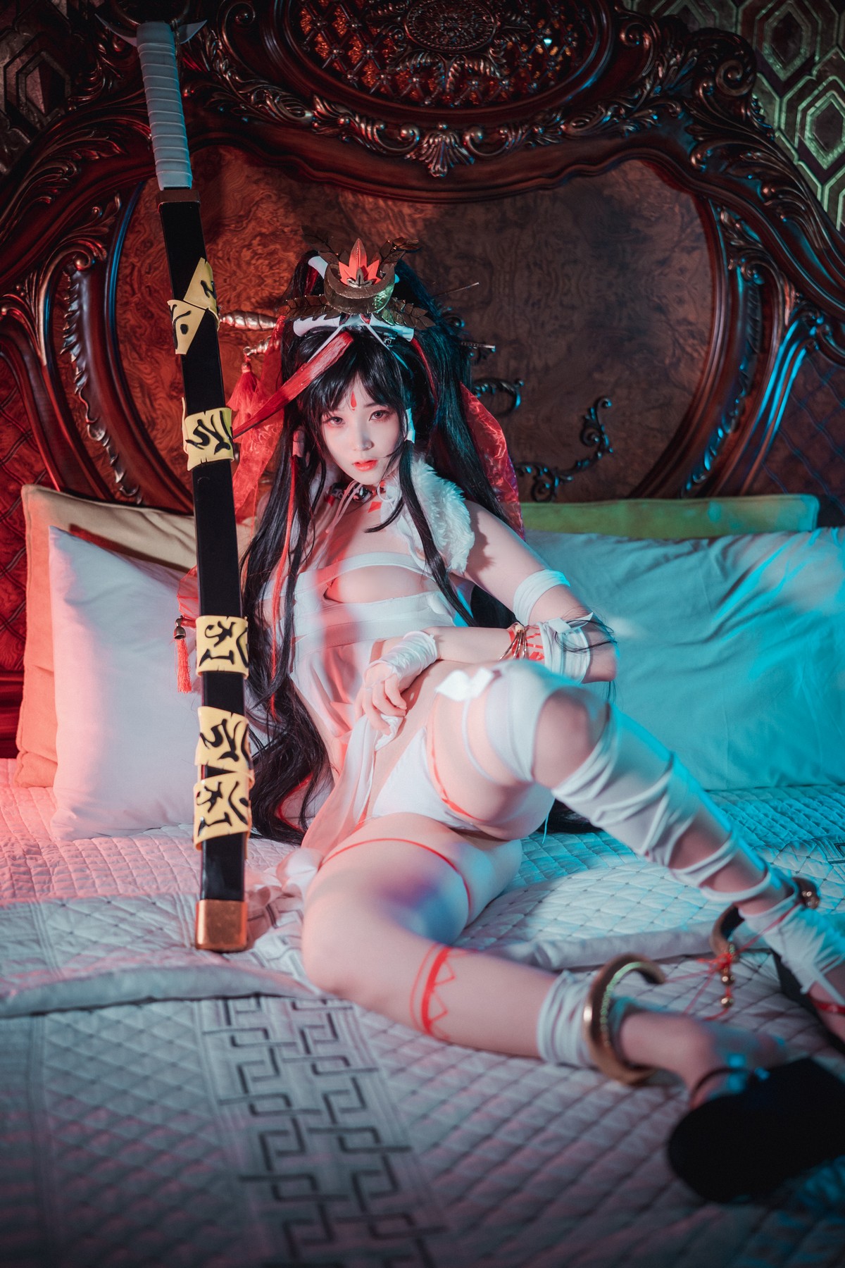 xgyw.top_[DJAWA]No.046_BamBi_Kalaratri The Shadow of the Goddess主题白色内衣诱惑写真70P