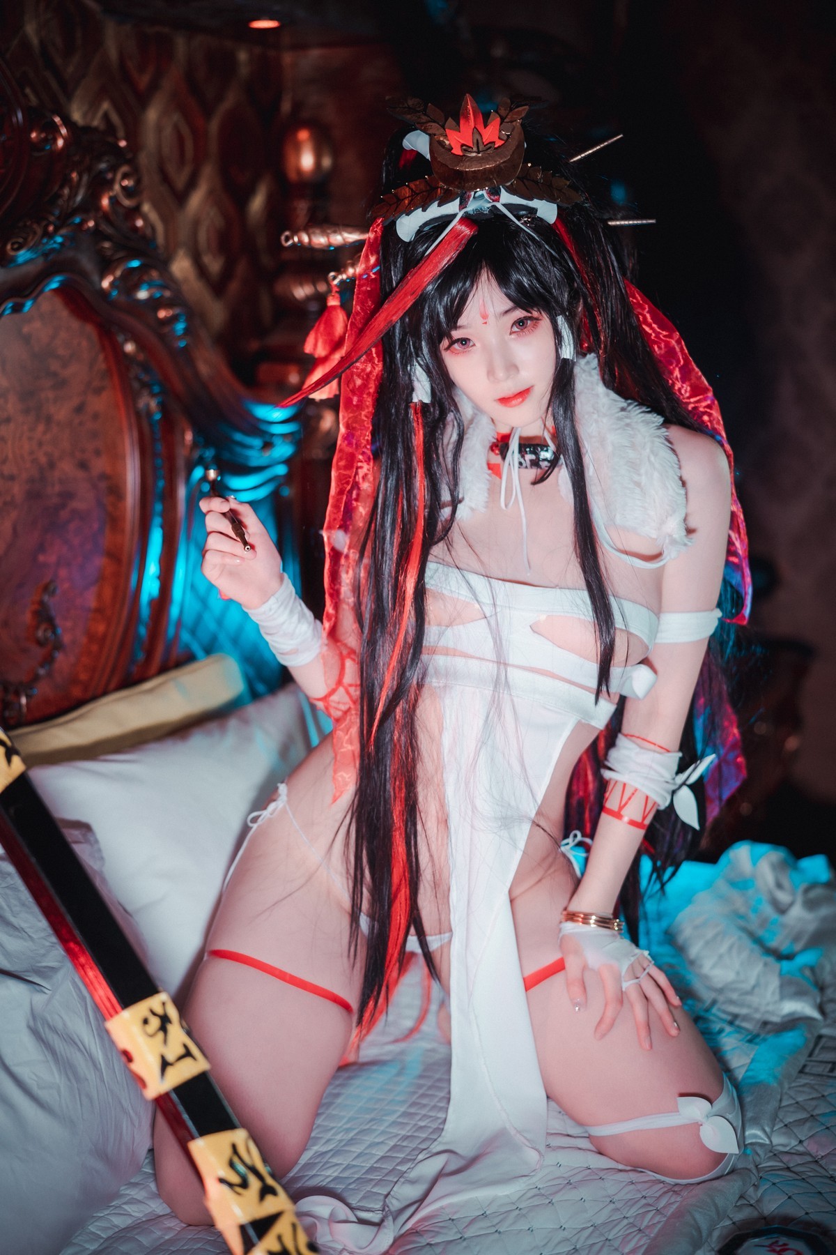 xgyw.top_[DJAWA]No.046_BamBi_Kalaratri The Shadow of the Goddess主题白色内衣诱惑写真70P