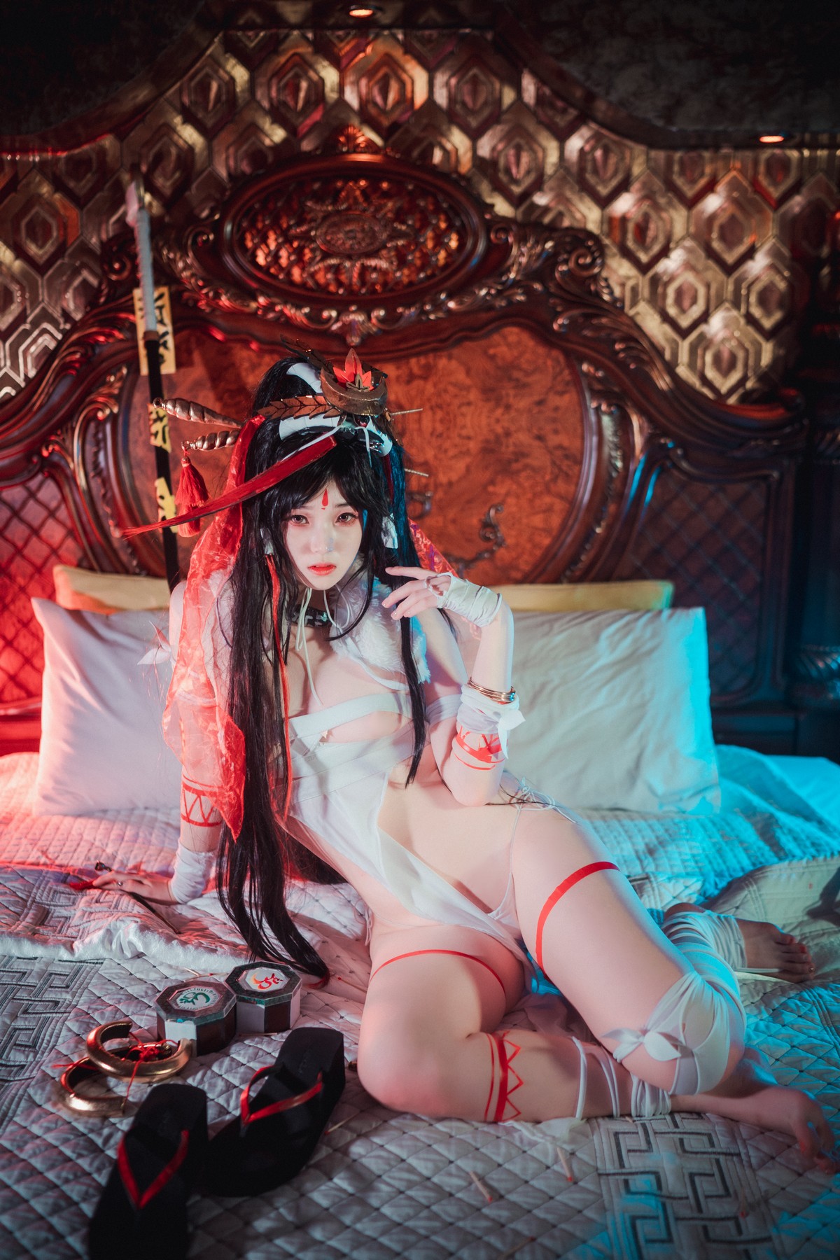 xgyw.top_[DJAWA]No.046_BamBi_Kalaratri The Shadow of the Goddess主题白色内衣诱惑写真70P