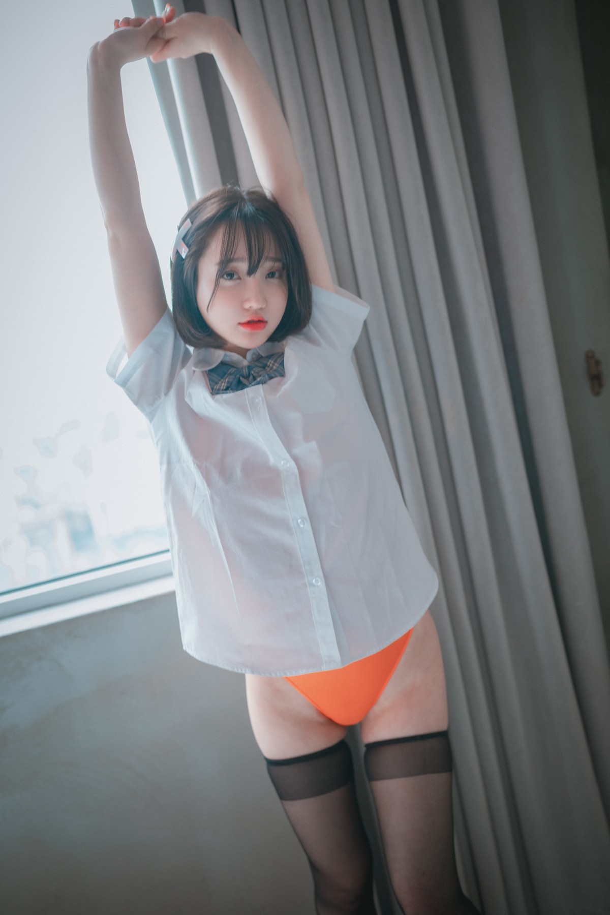 xgyw.top_[DJAWA]No.051_模特Yeeun_Swimming Lessons主题私房粉红泳装配黑丝袜诱惑写真155P